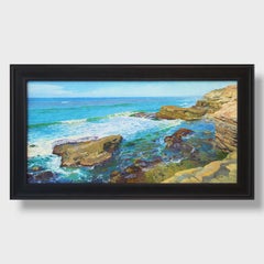 "Shallow", Impressionist Seascape, Oil on Canvas, Framed, 2010+