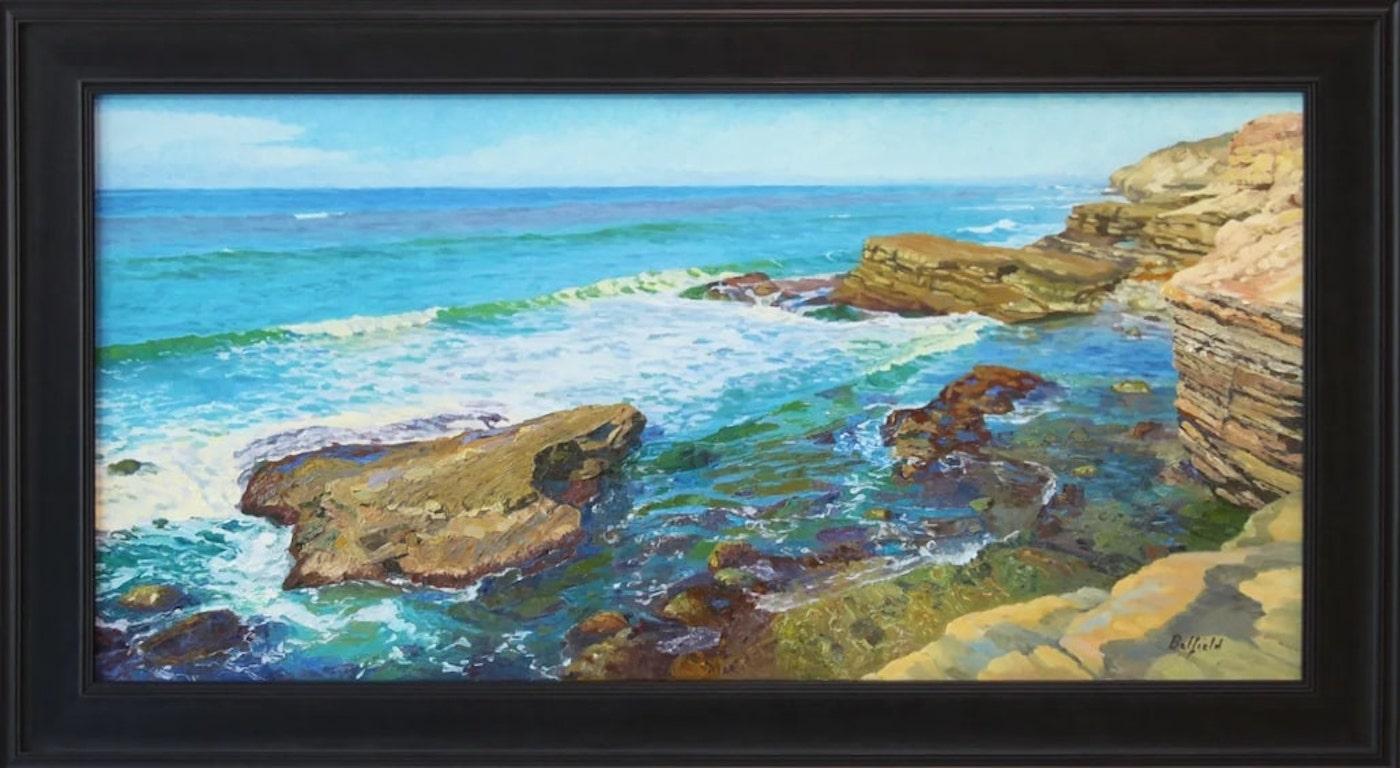Brian Belfield  Landscape Painting - Impressionist Seascape, "Shallow"