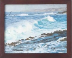 In Plein Air Seascape, "La Jolla Waves"