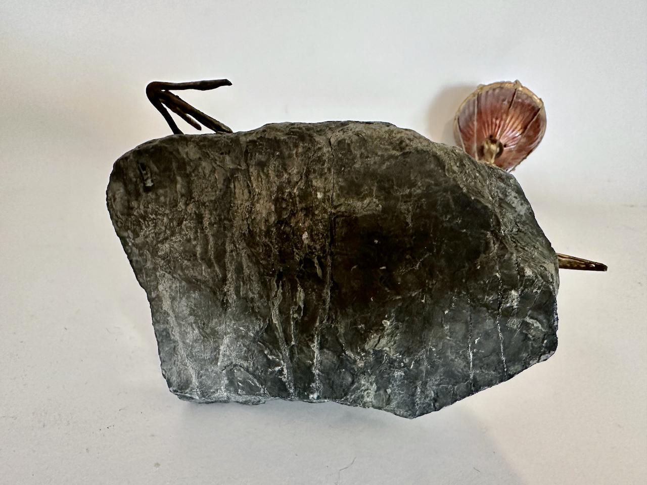 Scultura da tavolo con mongolfiera di Brian Bijan in rame, ottone e pietra in vendita 6