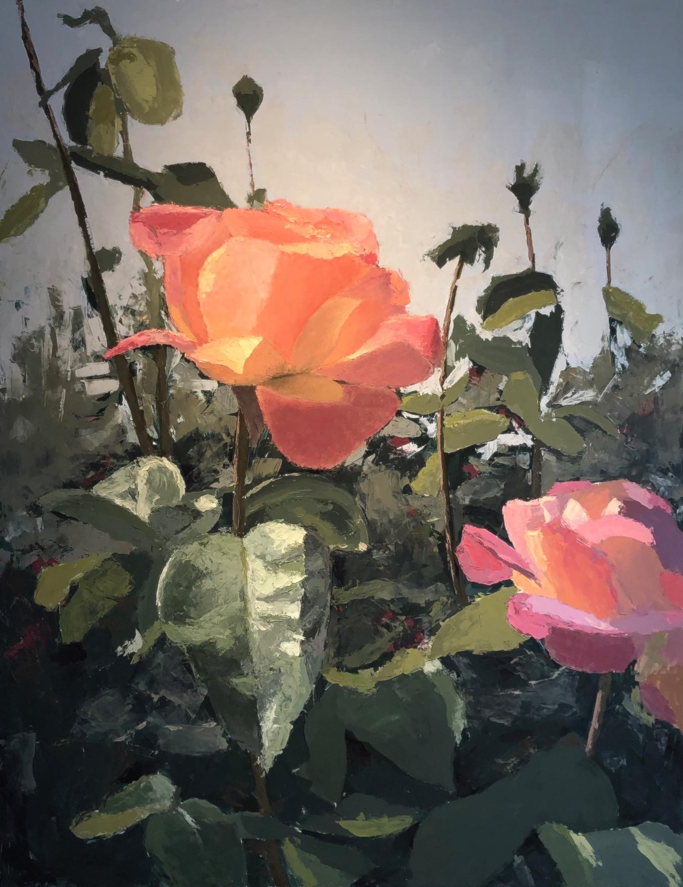 Brian Blackham Landscape Painting - Grandma's Flowers