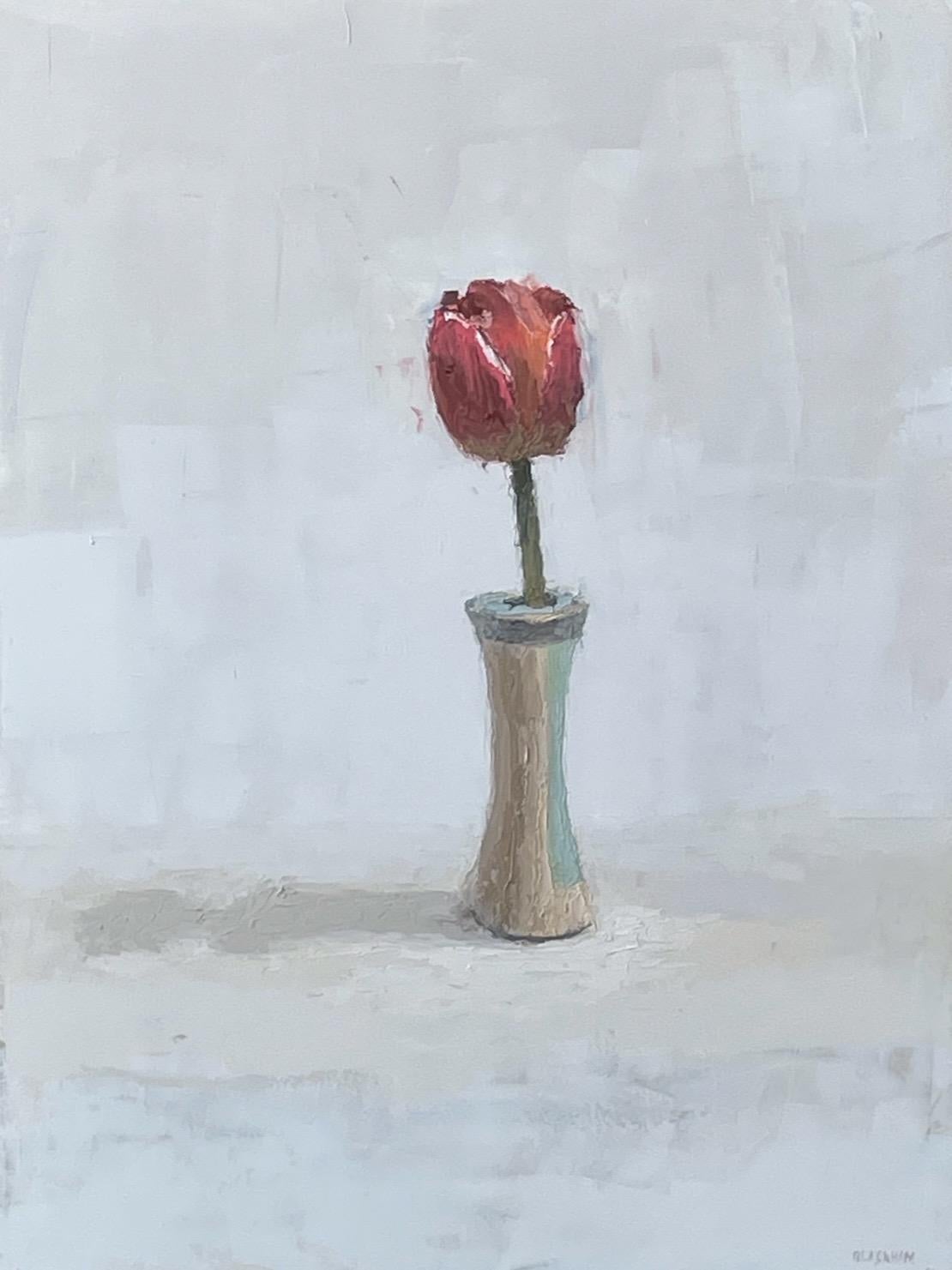 Brian Blackham Still-Life Painting - Vase and Flower