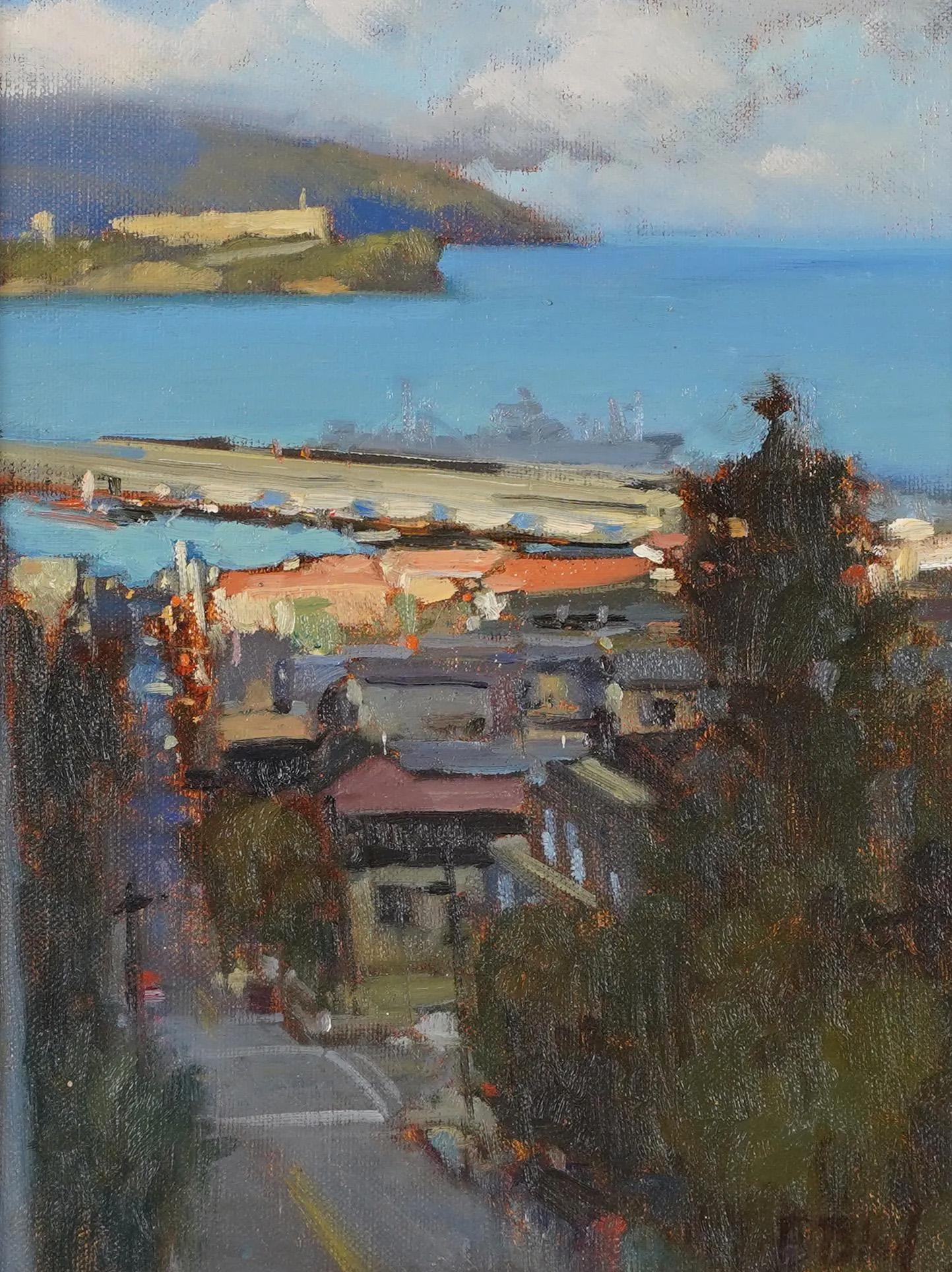 Vintage American School Impressionist San Francisco View Landscape Oil Painting For Sale 2