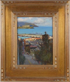 Vintage American School Impressionist San Francisco View Landscape Oil Painting