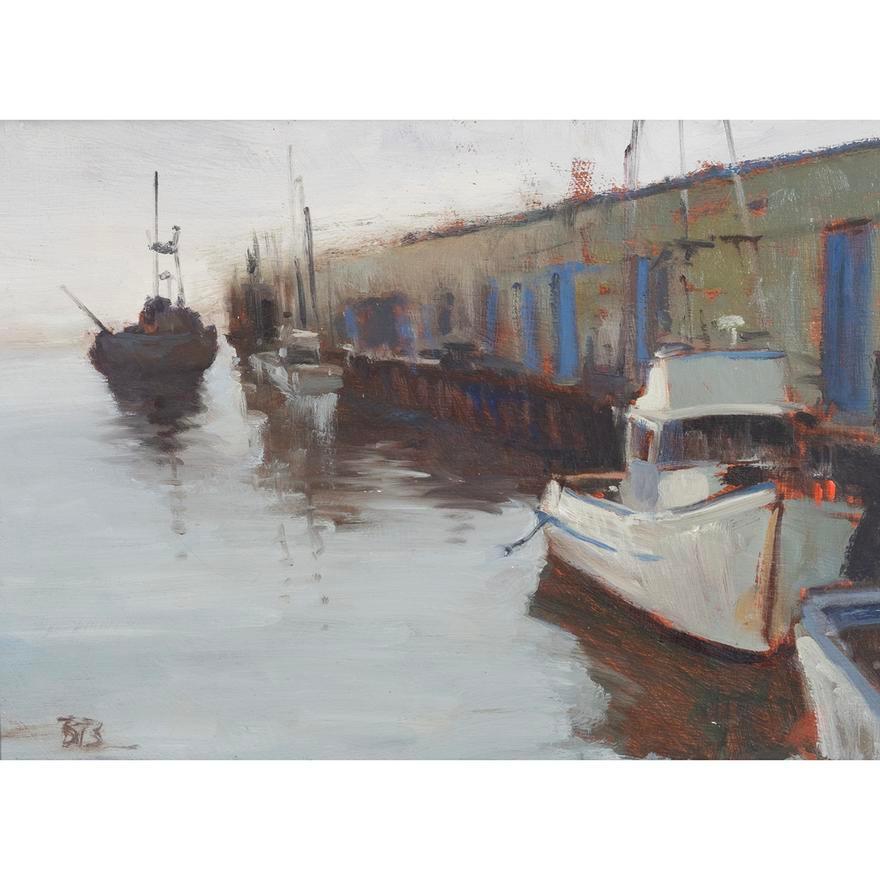 Brian Blood 'Fisherman's Wharf' San Francisco Plein Air Painting