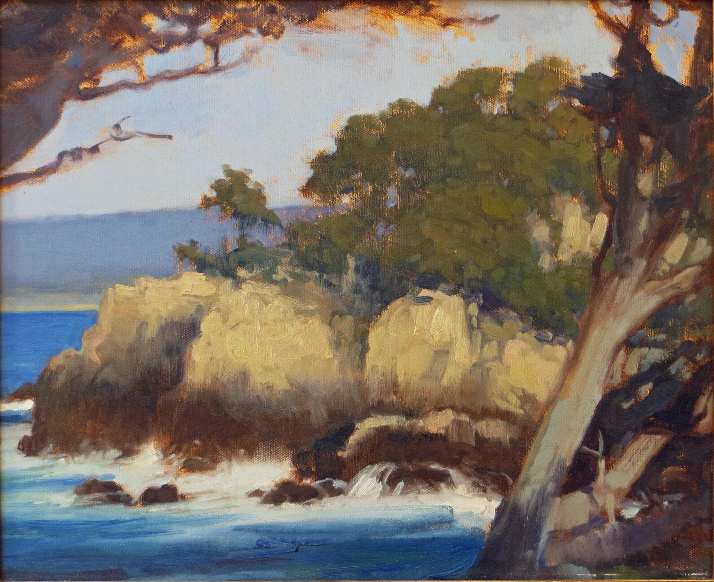 Point Lobos - American Impressionist Painting by Brian Blood
