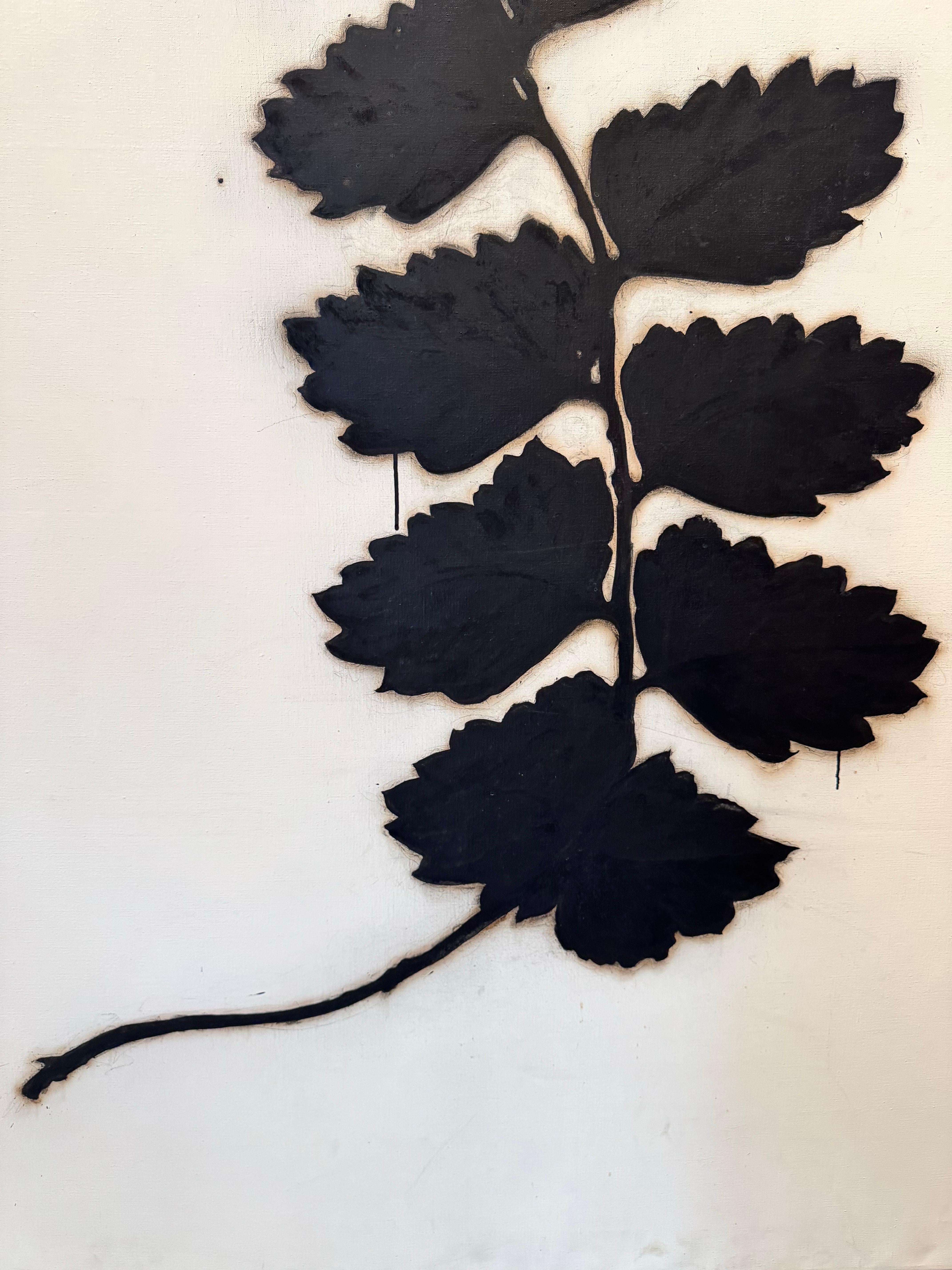 Fern (Grau), Still-Life Painting, von Brian Borrello