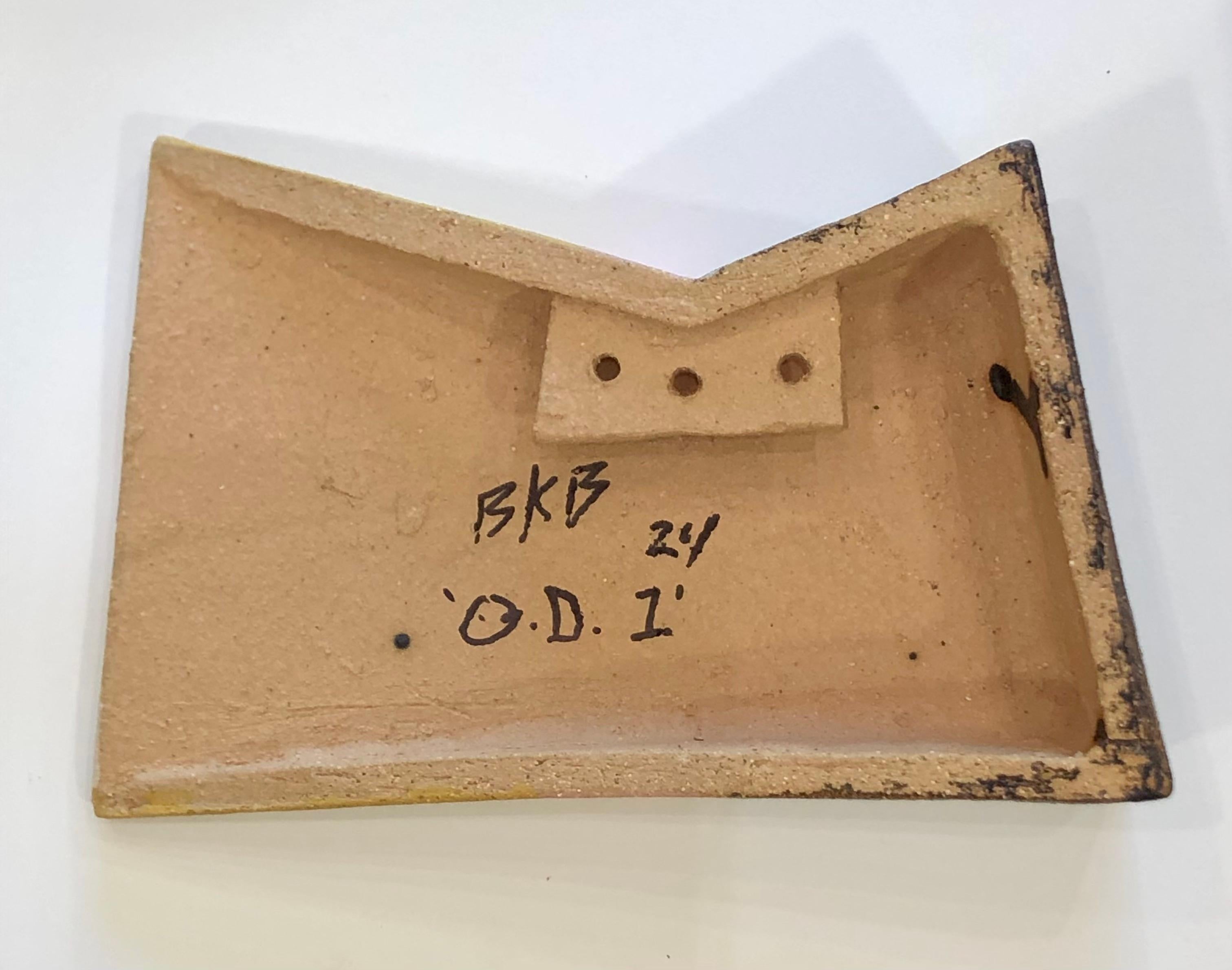 'O.D. 1' by Brian Bosworth, Ceramic, Underglazes, Lava Glaze For Sale 1