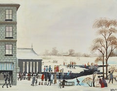 20th Century Winter Landscape painting 'In the Snow' by Brian BRAAQ Shields