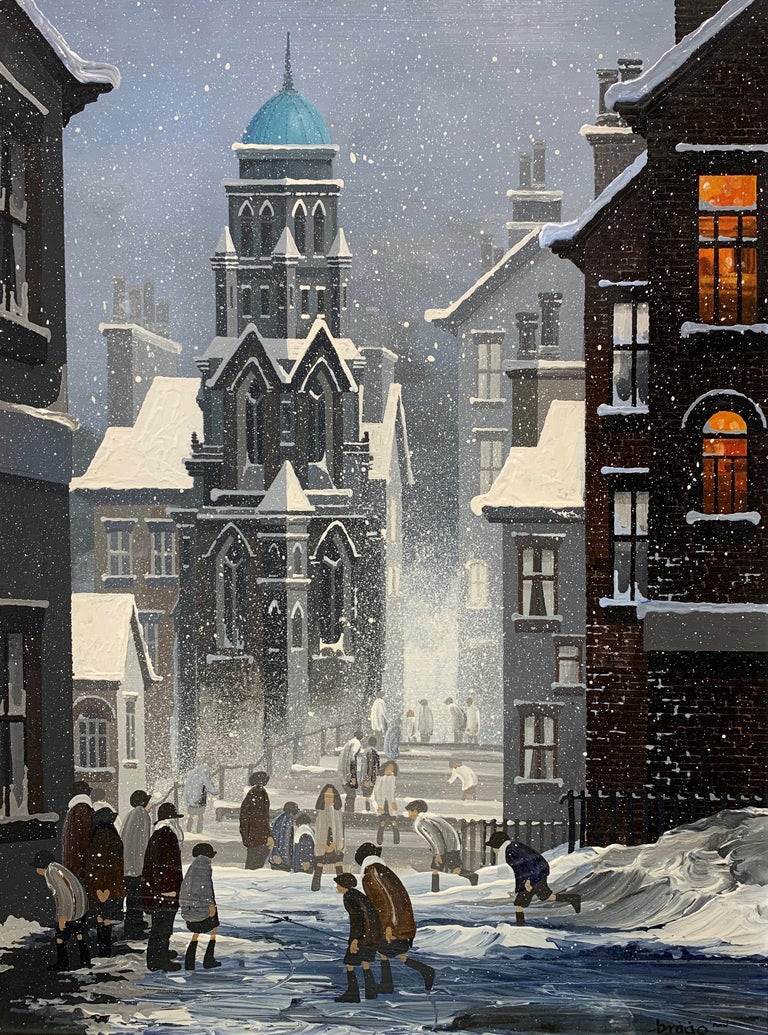 Brian 'Braaq' Shields - Snow Scene - Oil Painting by BRAAQ at 1stDibs