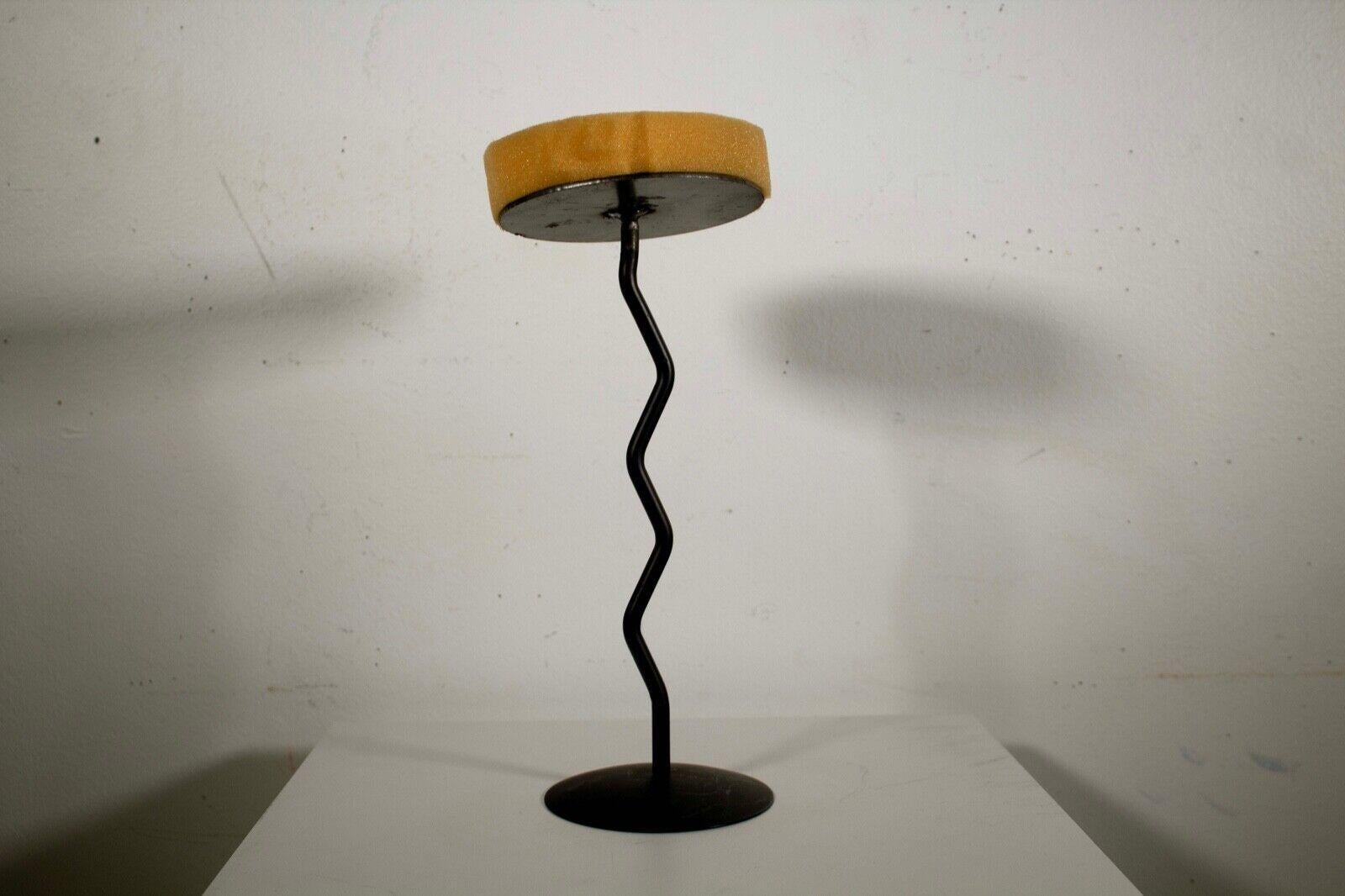 Brian Brenno Signed Studio Art Blown Glass Life Size Pink Hat on Stand 1990s 5