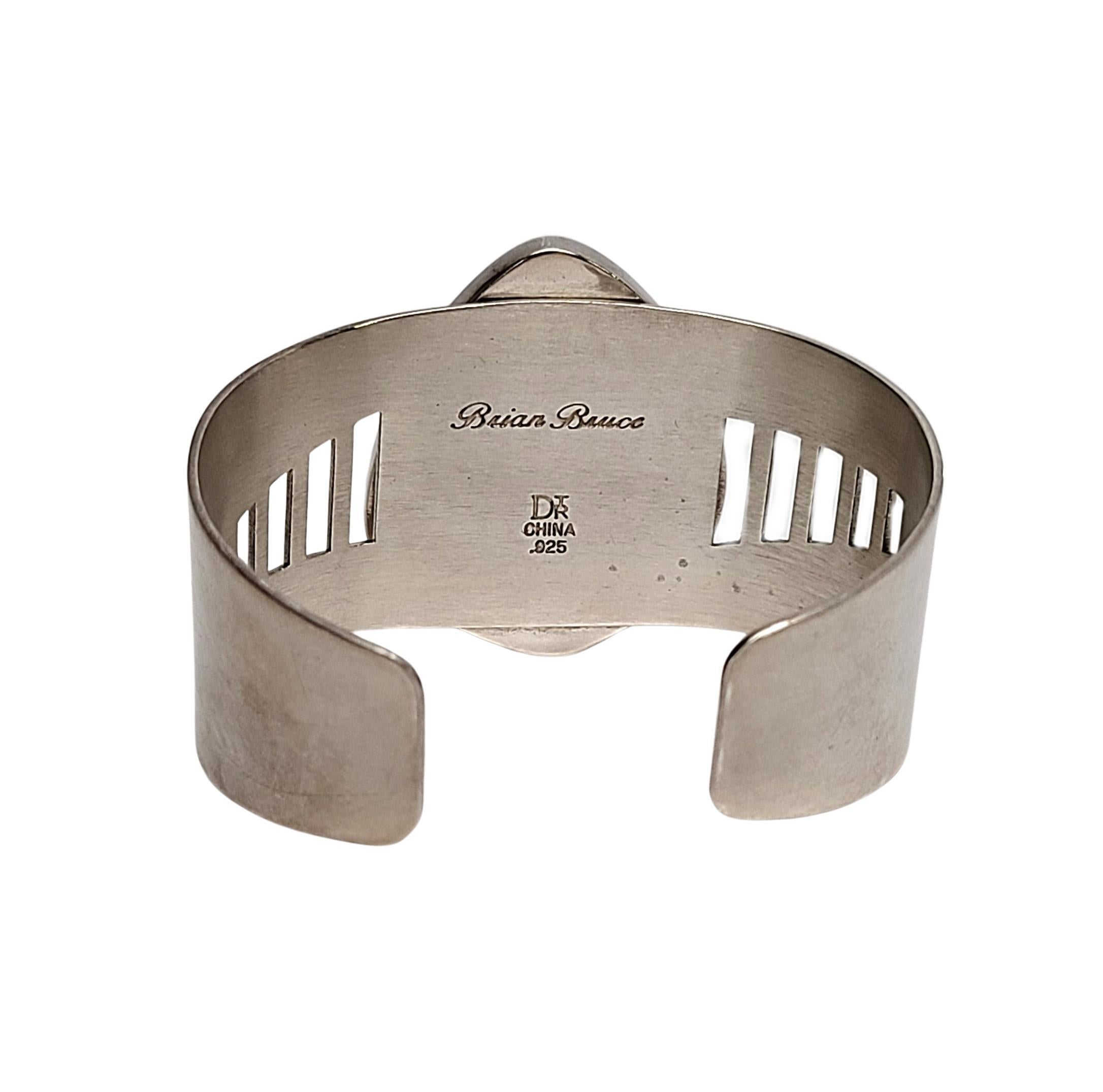 Manschettenarmband aus Sterlingsilber mit Malachit-Intarsien von Brian Bruce im Zustand „Gut“ in Washington Depot, CT