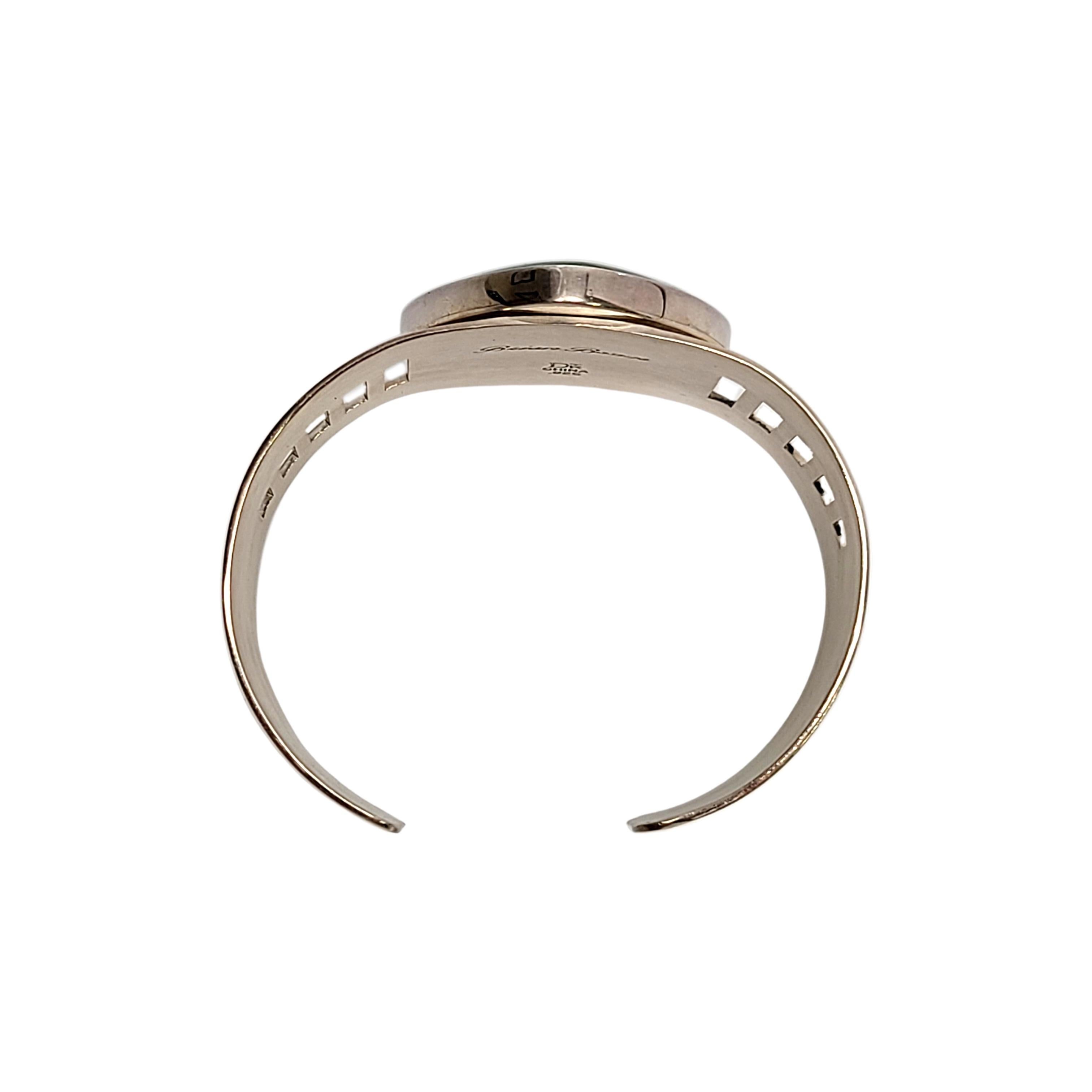Manschettenarmband aus Sterlingsilber mit Malachit-Intarsien von Brian Bruce 1