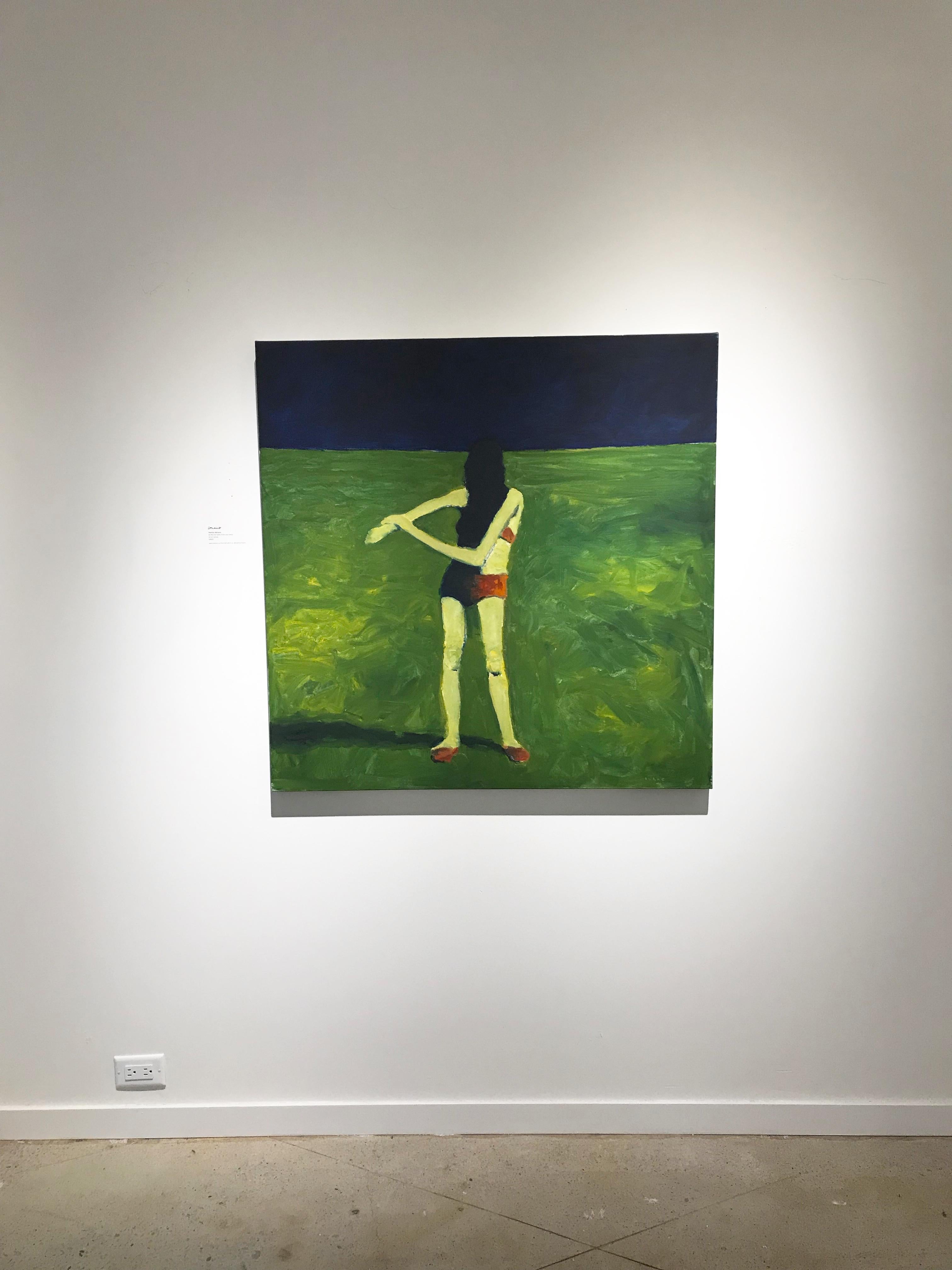 Higgs Field 5, figurative oil painting on canvas - Painting by Brian Burke