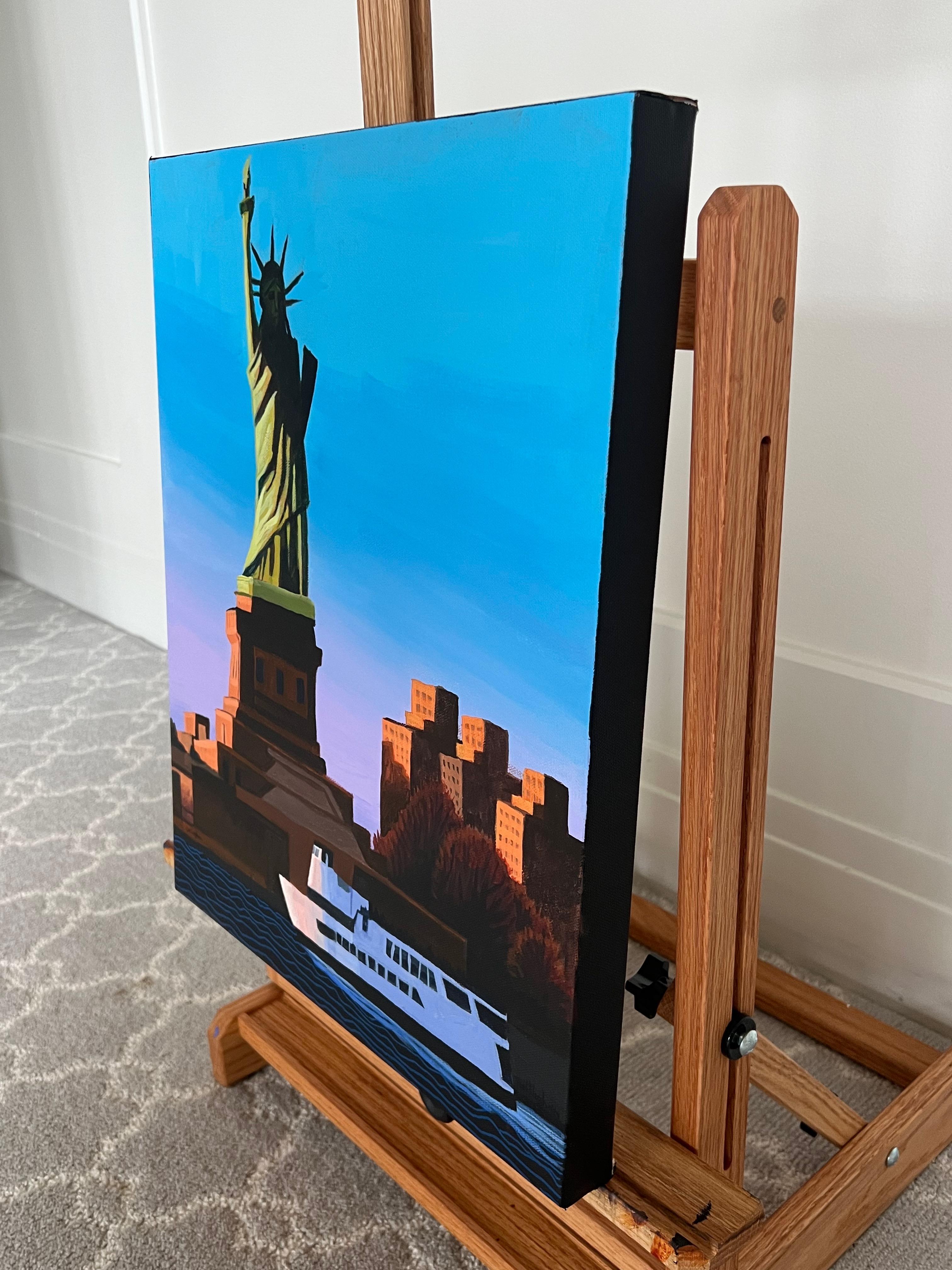 Lady Liberty, Originalgemälde – Painting von Brian Callaghan