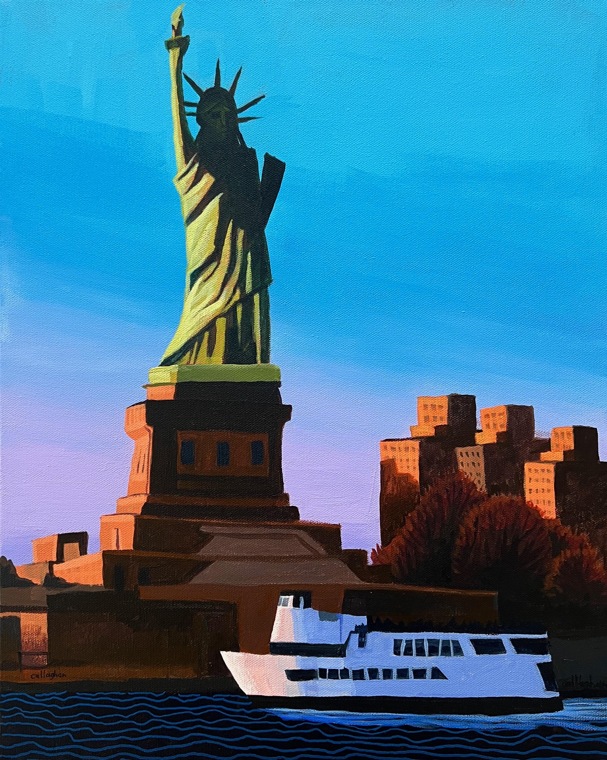 Brian Callaghan Landscape Painting - Lady Liberty, Original Painting