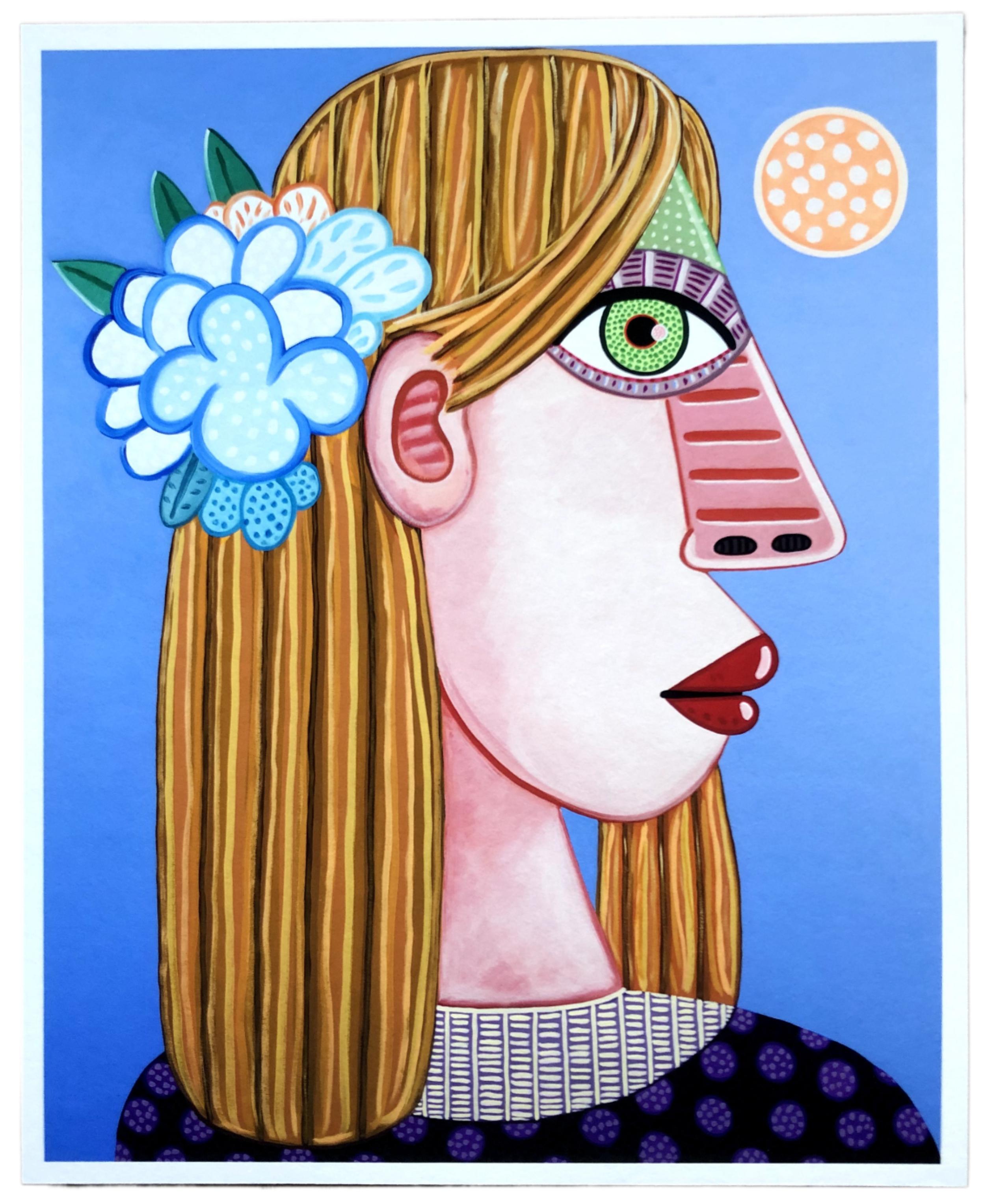Brian Calvin Figurative Print - Violet