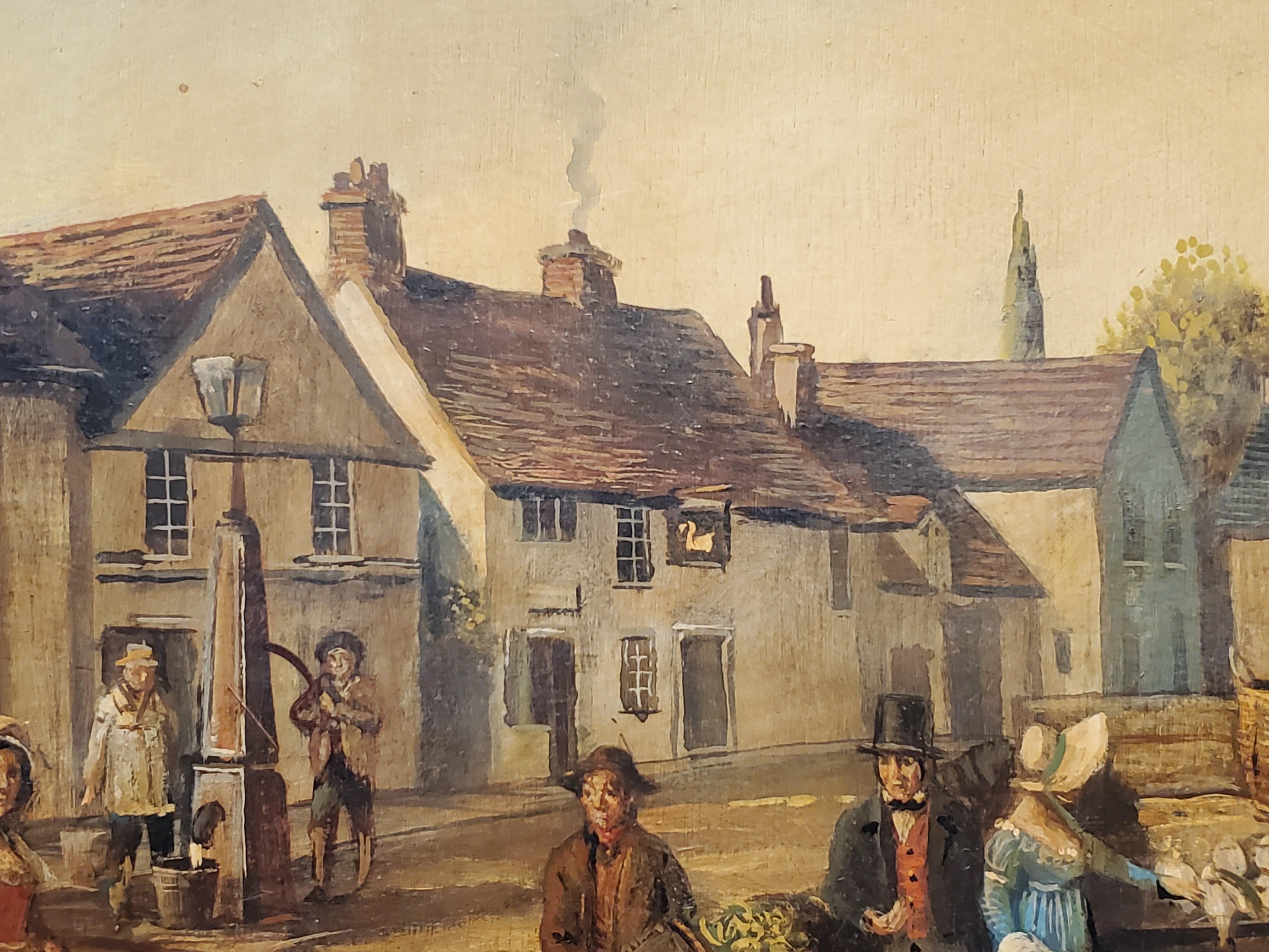 Emsworth Town Square Genre Painting  by Brian Coole 2