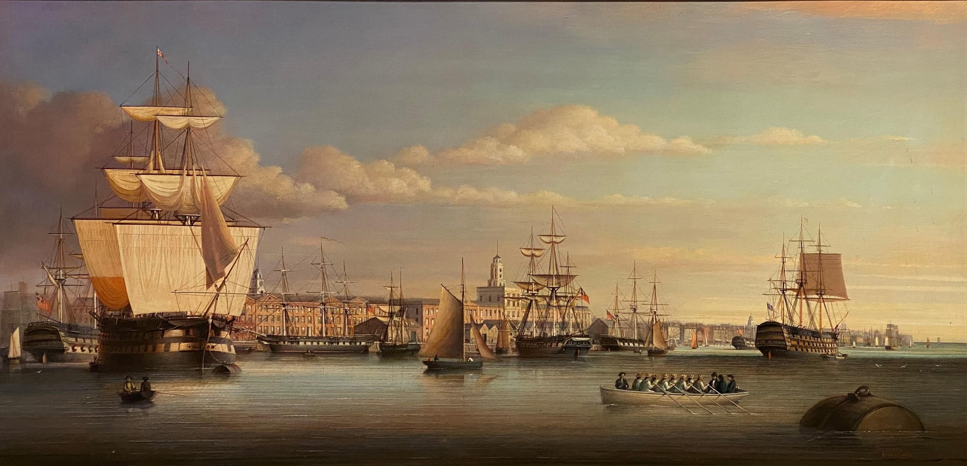 Puerto de Portsmouth - Art Realista de Brian Coole