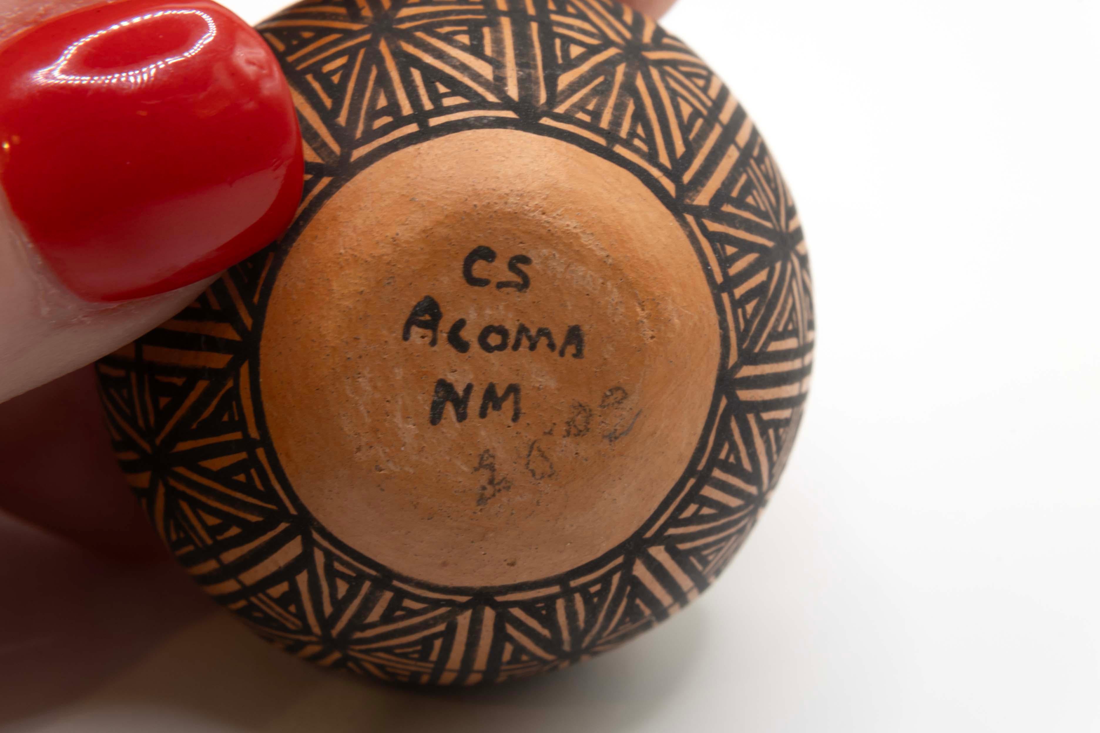 Brian DeLorme Acoma Pueblo New Mexico Fired Earthenware Pottery Signed 6
