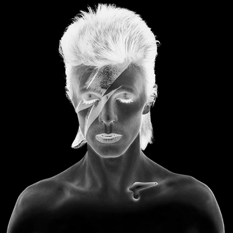 Brian Duffy Black and White Photograph - 'David Bowie Aladdin Sane - Black & White Neg Remaster - Limited Estate Edition 