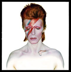 Used David Bowie Aladdin Sane by Brian Duffy with black mat and gold frame