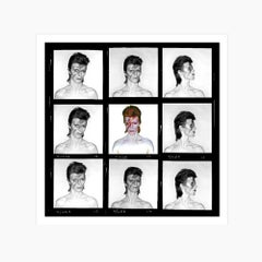 David Bowie Aladdin Sane contact sheet by Brian Duffy
