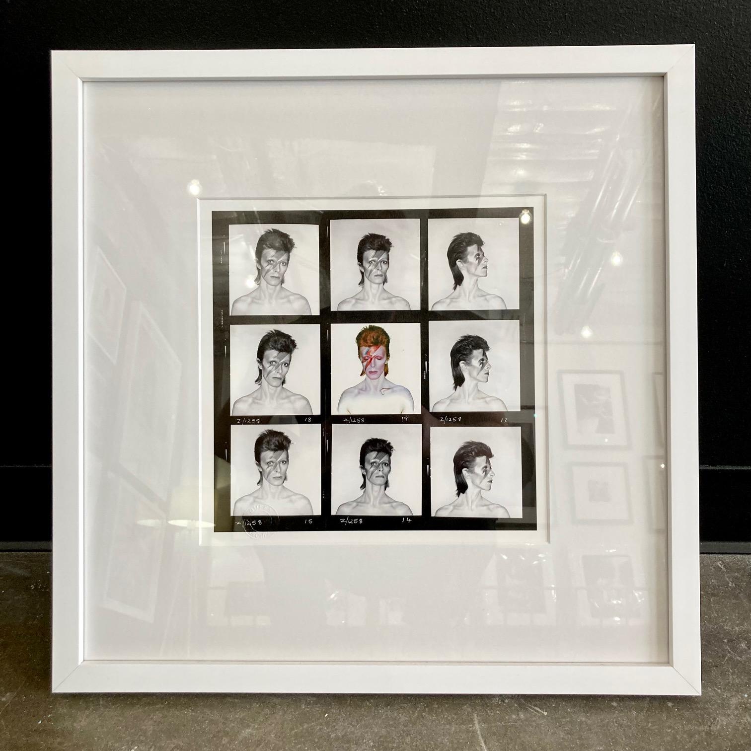 David Bowie Aladdin Sane Contact Sheet by Brian Duffy framed 1
