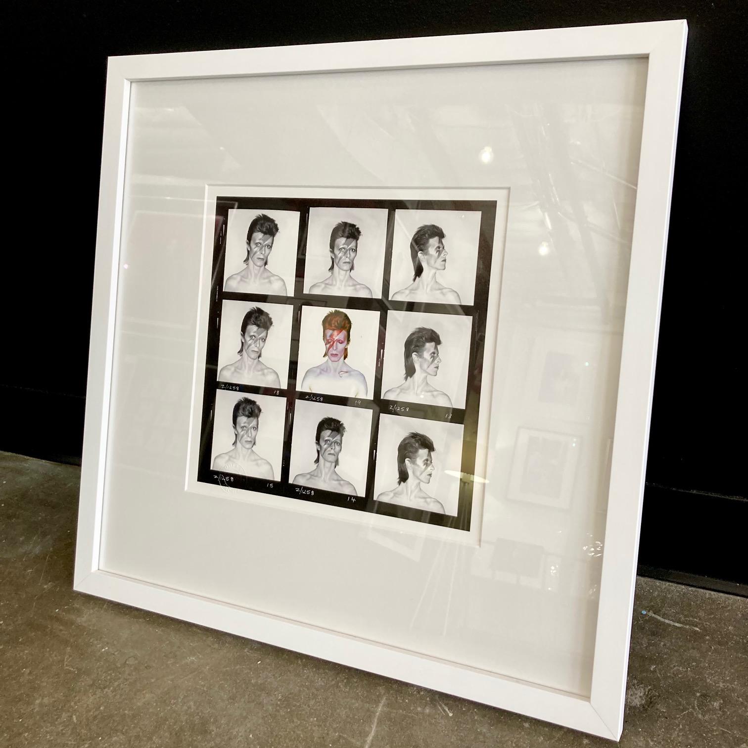 David Bowie Aladdin Sane Contact Sheet by Brian Duffy framed 2