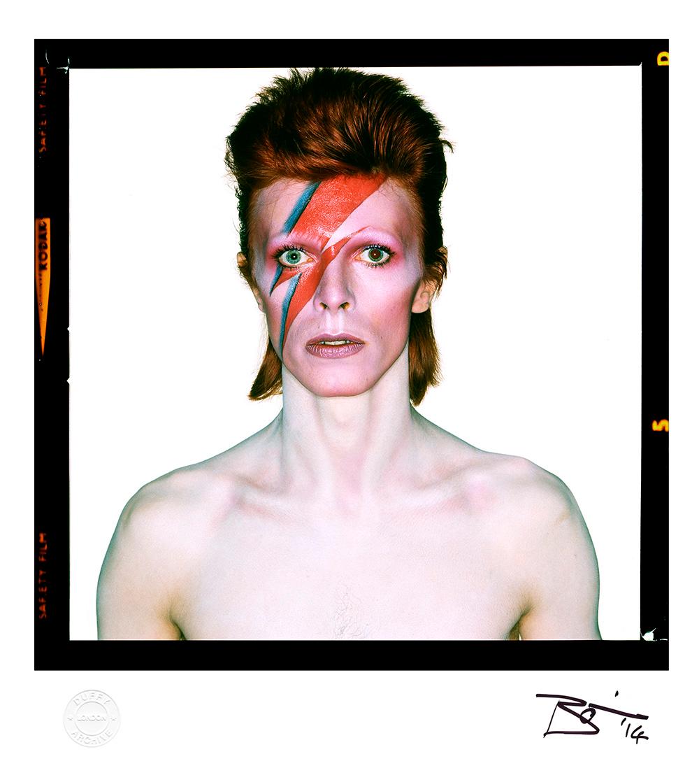 'David Bowie Aladdin Sane - Eyes Open - Limitierte Auflage Signiert von David Bowie – Photograph von Brian Duffy