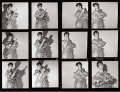 David Bowie Scary Monsters Smoking, vollständiges, großformatiges Kontaktblatt von Duffy