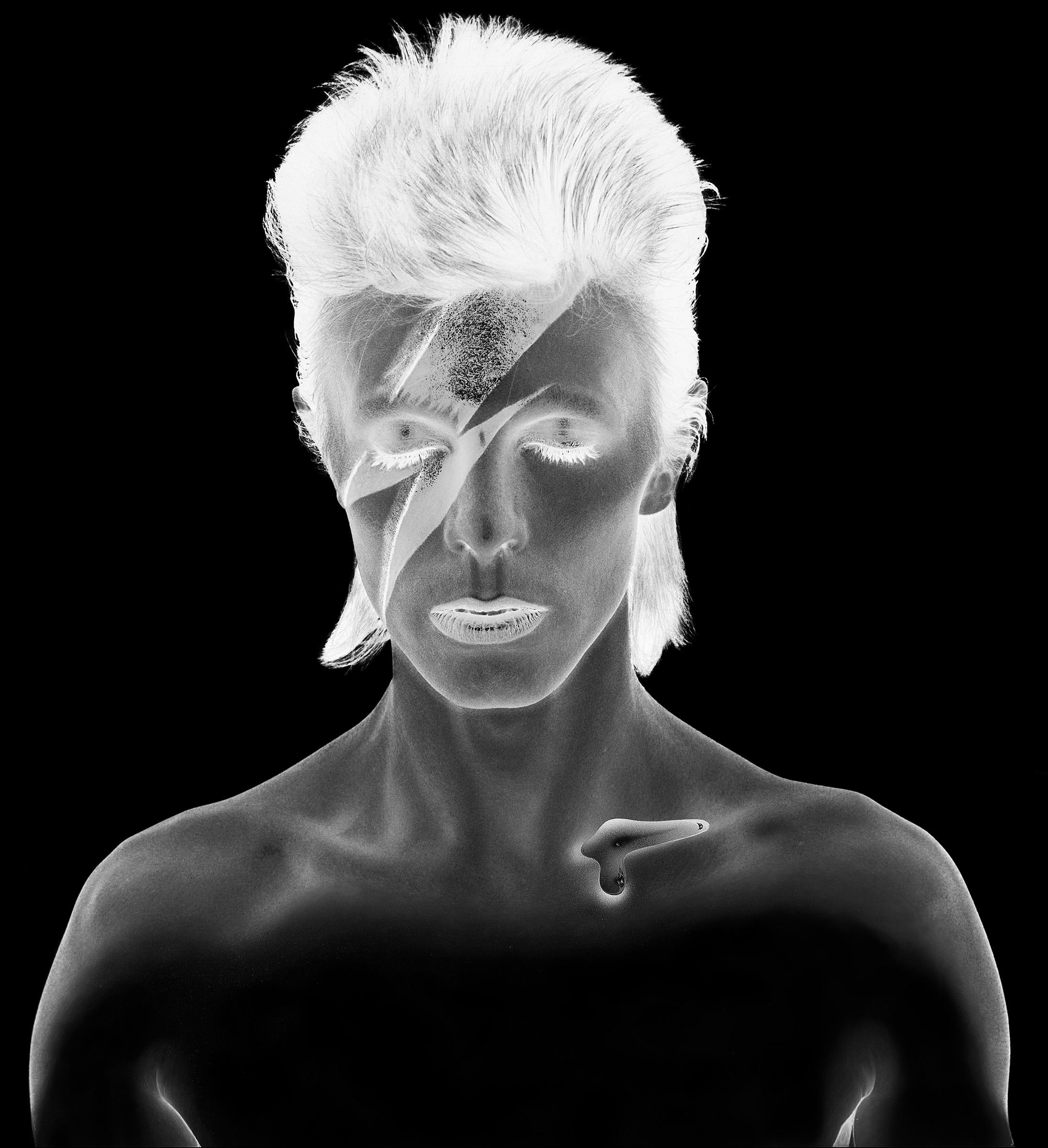 Brian Duffy Nude Photograph - Duffy - Aladdin Sane - David Bowie - original negative re-work edition