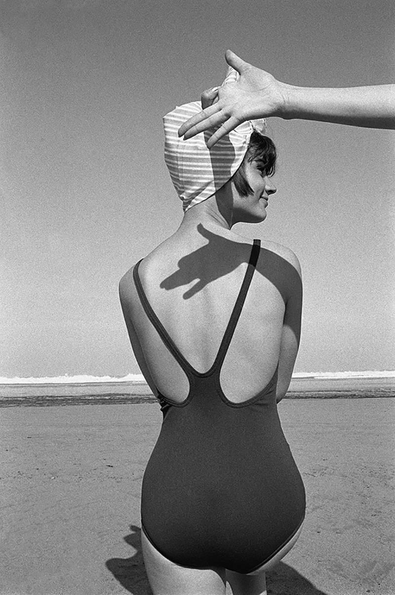 Brian Duffy Figurative Photograph - Elle, Beach Shadow, Morocco