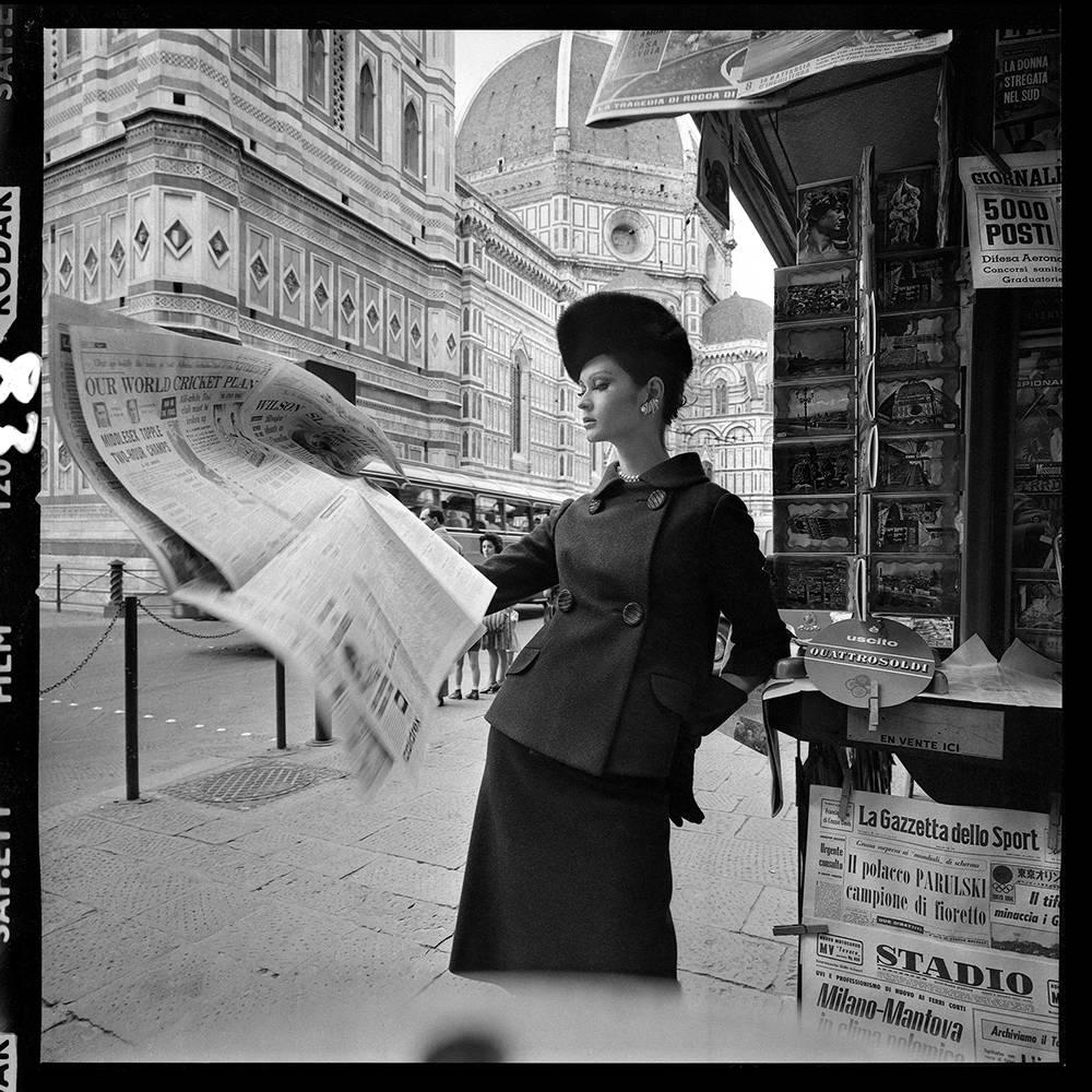 Brian Duffy Figurative Photograph - Newspaper Stand, Florence