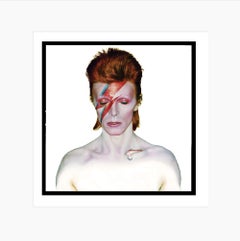 Ensemble de 2 tirages de la couverture de l'album de David Bowie Aladdin Sane « Eyes Open » et « Eyes Closed ».