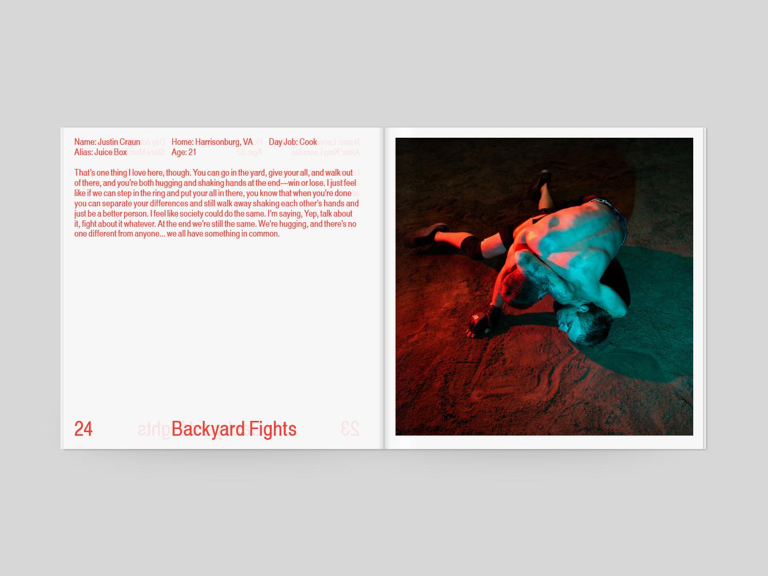 Backyard Fights, monograph - Beige Color Photograph by Brian Finke