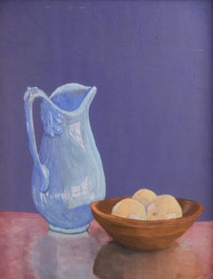 Brian Foster Pastel On Paper "Water Jug And Fruits" Signed