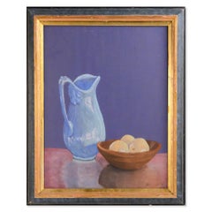 Brian Foster Pastel On Paper "Water Jug And Fruits" Signed