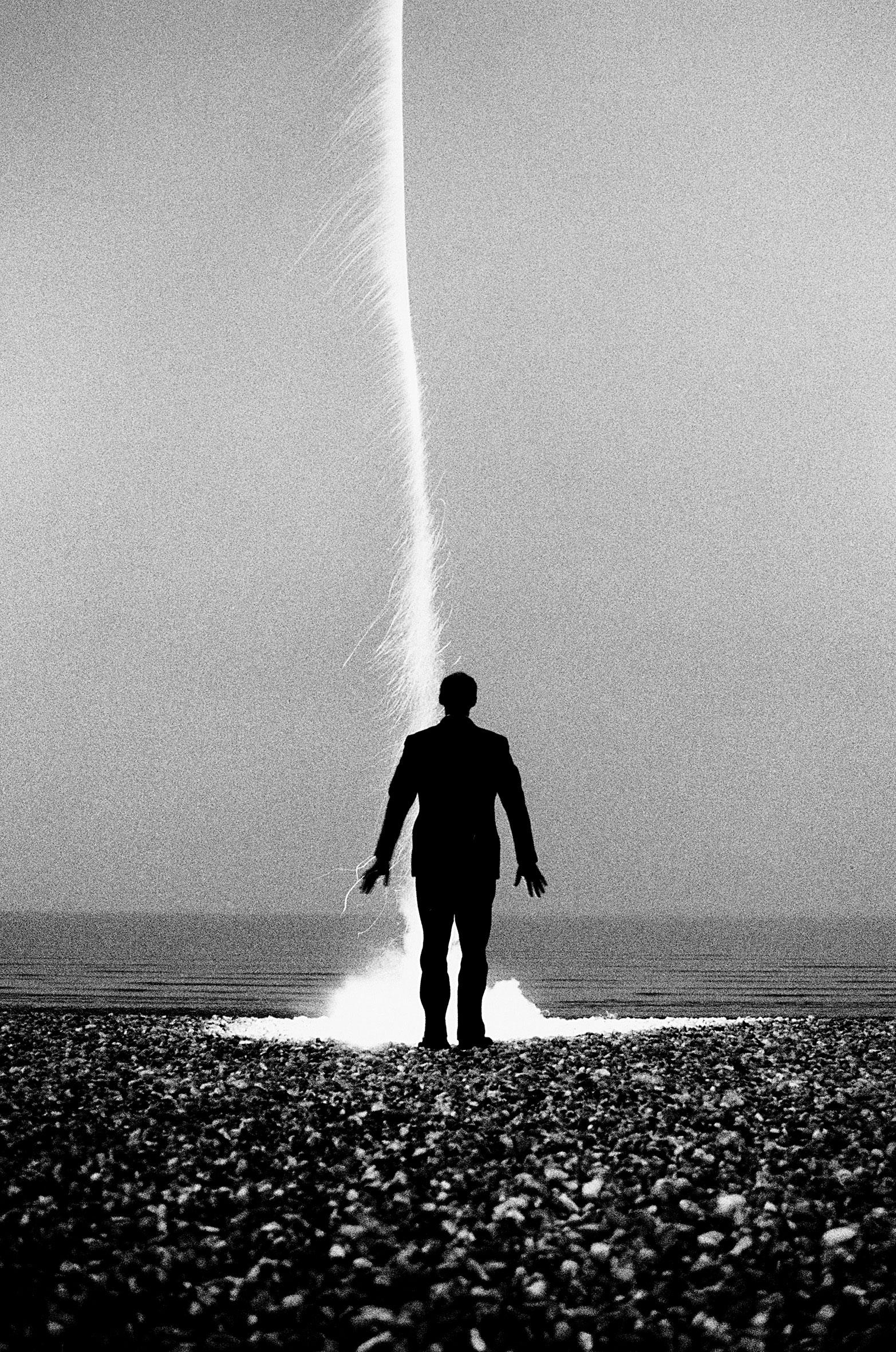 Brian Griffin Figurative Photograph - Rocket Man, Dungeness, Kent, 1979 / Howard Jones - Crossed That Line 1989