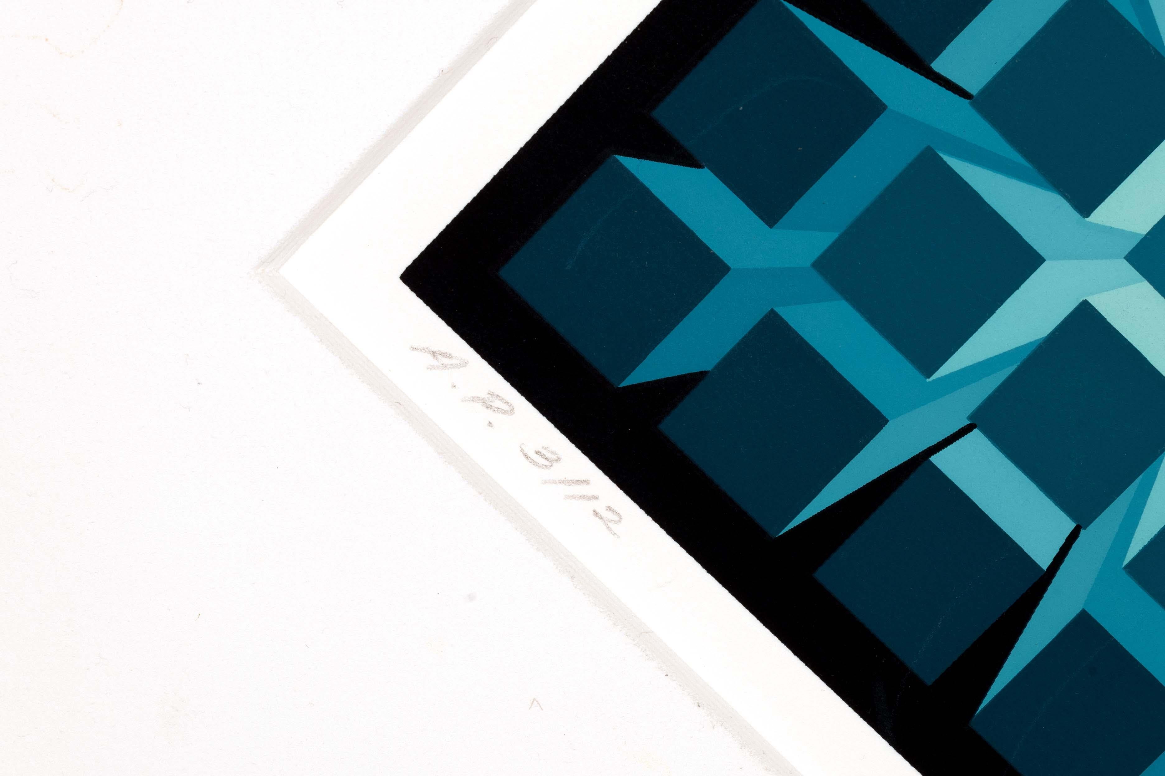 Brian Halsey Alpha V Serigraphie AP 3/12 State II/IV Signiert ungerahmt (Papier) im Angebot