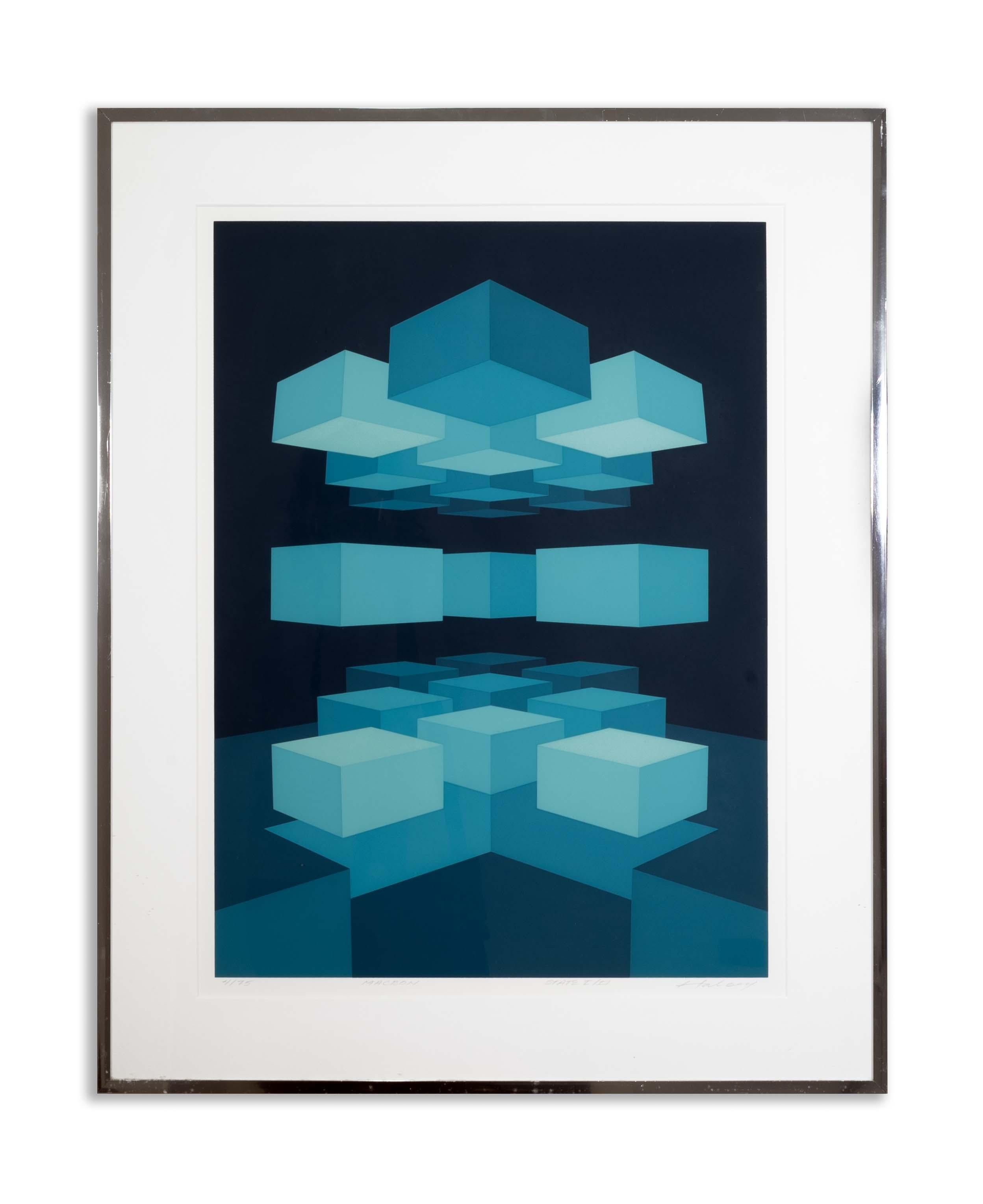 Brian Halsey Macron Serigraphie 4/75 Staat I/II Signiert & gerahmt (Moderne) im Angebot