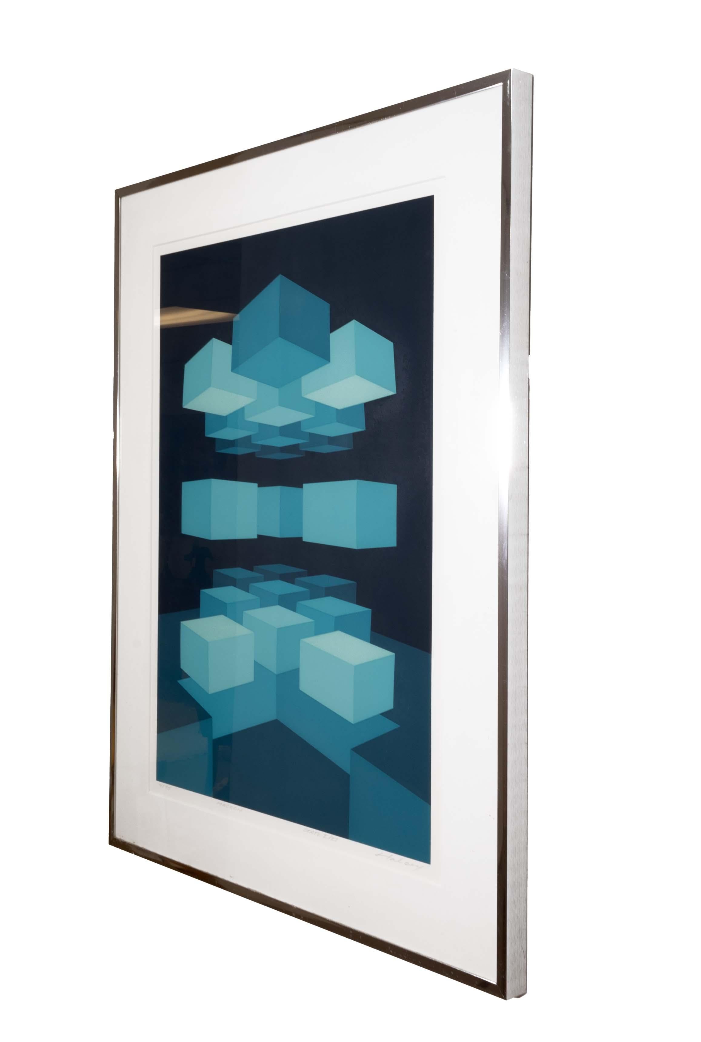 Brian Halsey Macron Serigraphie 4/75 Staat I/II Signiert & gerahmt im Zustand „Gut“ im Angebot in Keego Harbor, MI