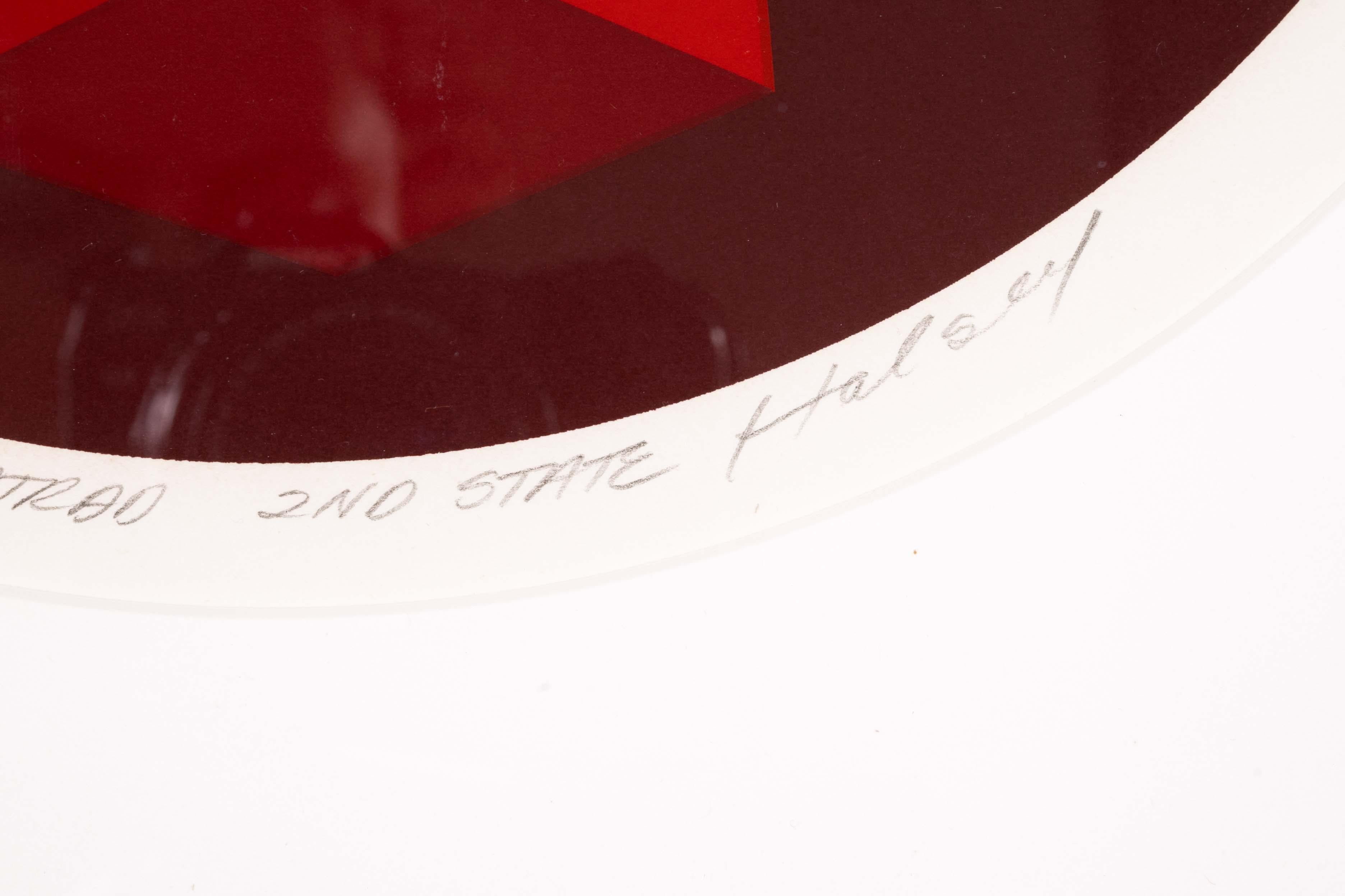 Brian Halsey Quatrao 2nd State Signierte Op-Art- Serigraphie AP VIII/X Gerahmt 1978 im Angebot 1