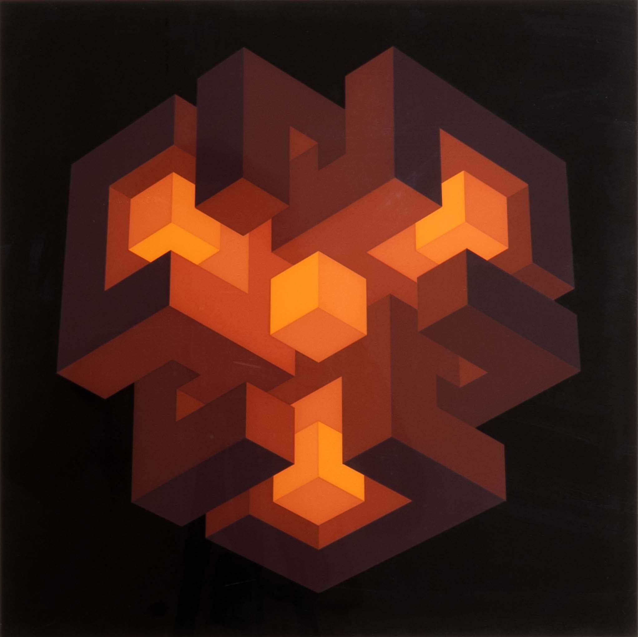 Moderno Brian Halsey Triune Serigrafia 4/75 Stato 1/11 Firmato e Incorniciato in vendita