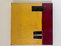 American Artist Brian Hammond Textured Contemporary Abstract Painting on board