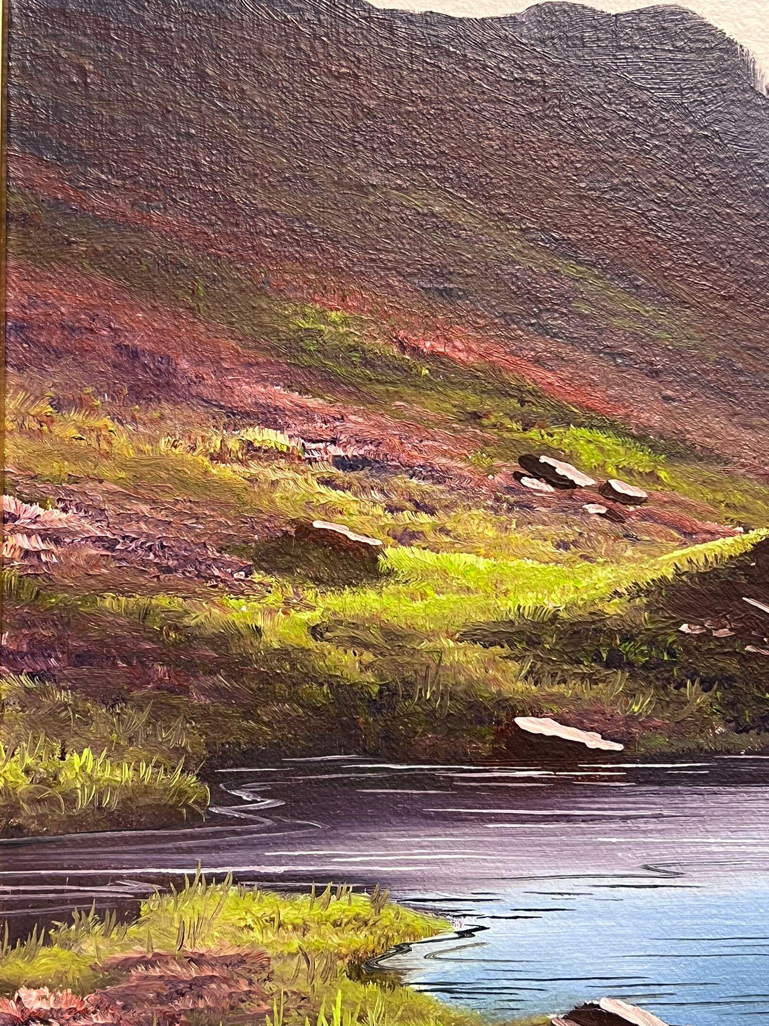 Fine Scottish Highland River Landscape Atmospheric Sky Original British Oil  For Sale 1