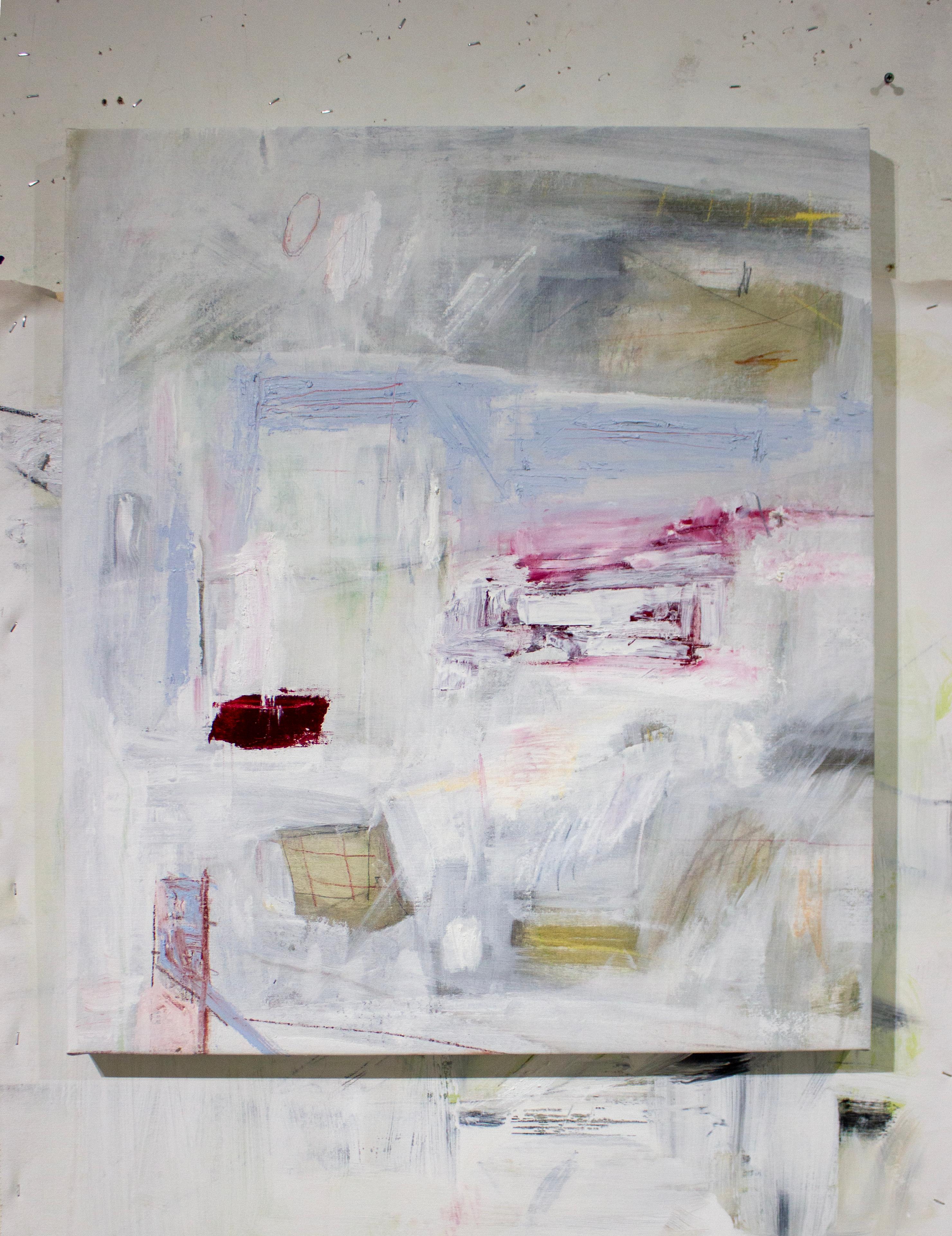 Confined in Windowless Quarters; Viewing the External - Painting by Brian Jerome