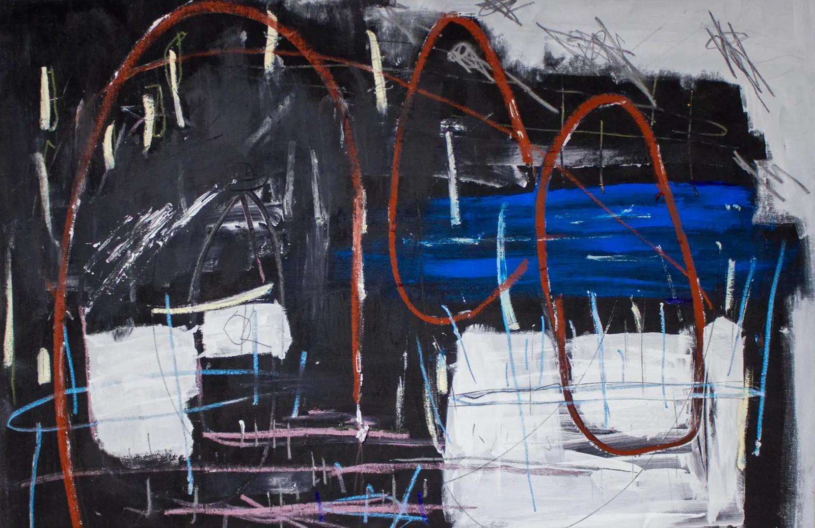 Abstract Painting Brian Jerome - Everynight (Fever Dreams)