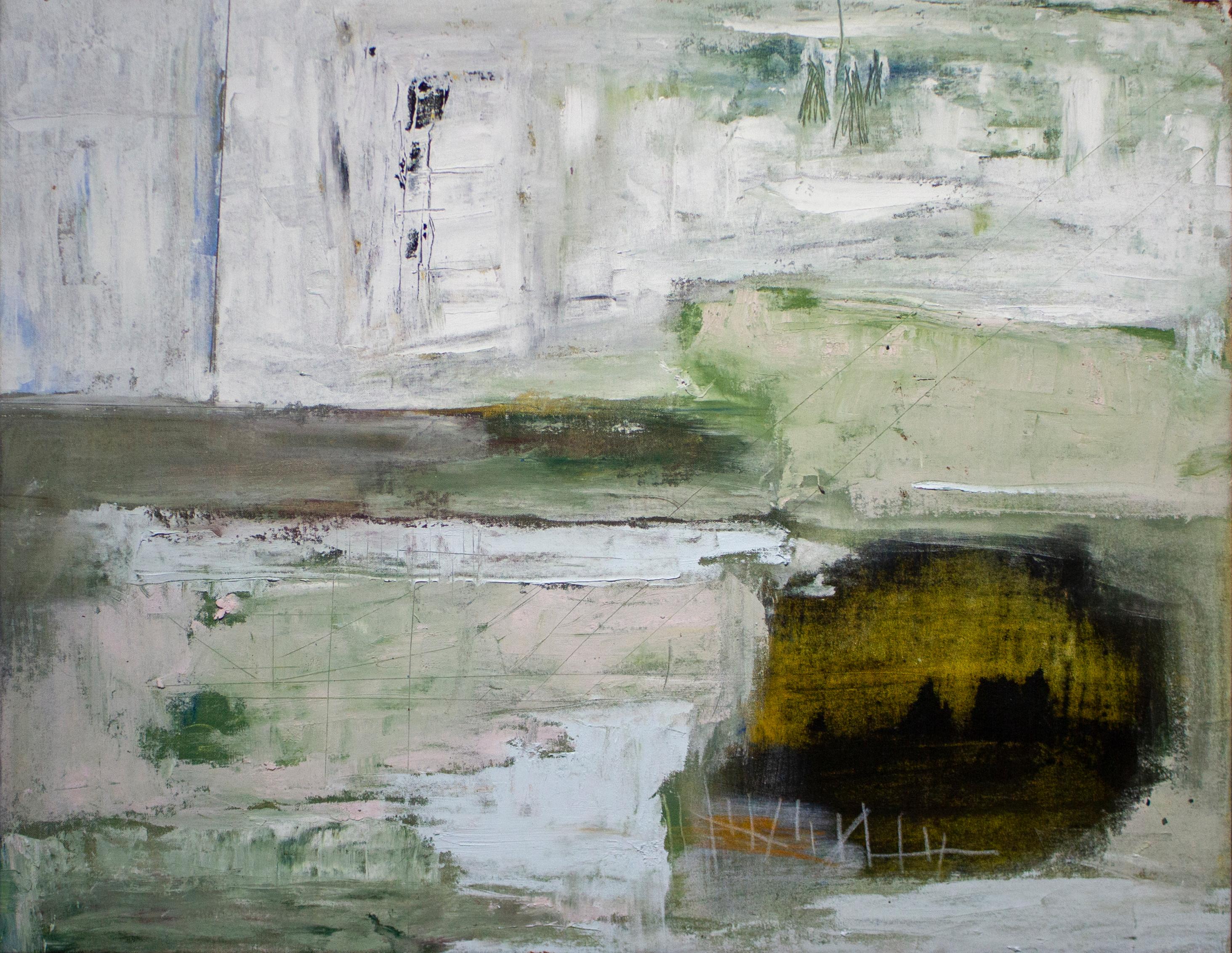 Brian Jerome Abstract Painting – Nirgendwo ist jetzt Zuhause