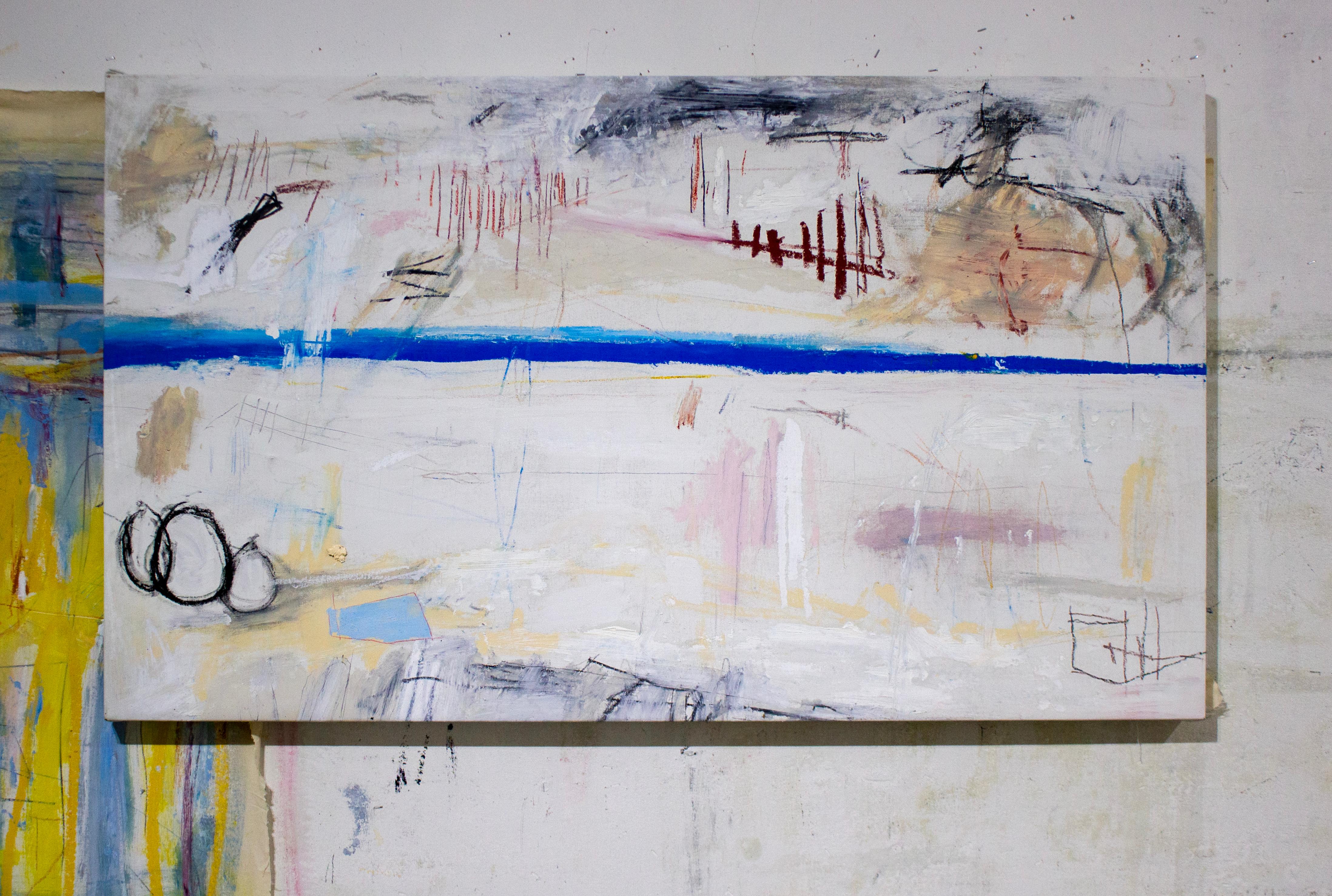 Taking the Opportunity to Breathe and Exhale; A Brief Respite - Painting by Brian Jerome